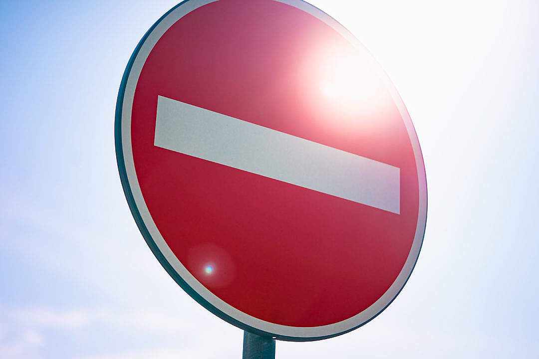 Download European No Entry Road Sign FREE Stock Photo