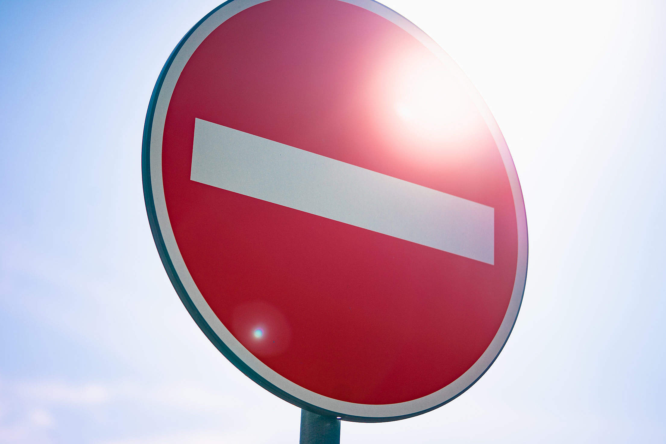 European No Entry Road Sign Free Stock Photo