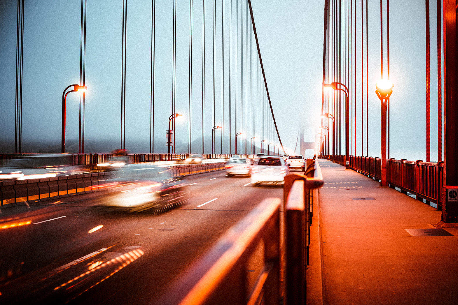 evening-traffic-on-the-golden-gate-bridge-free-stock-photo-picjumbo