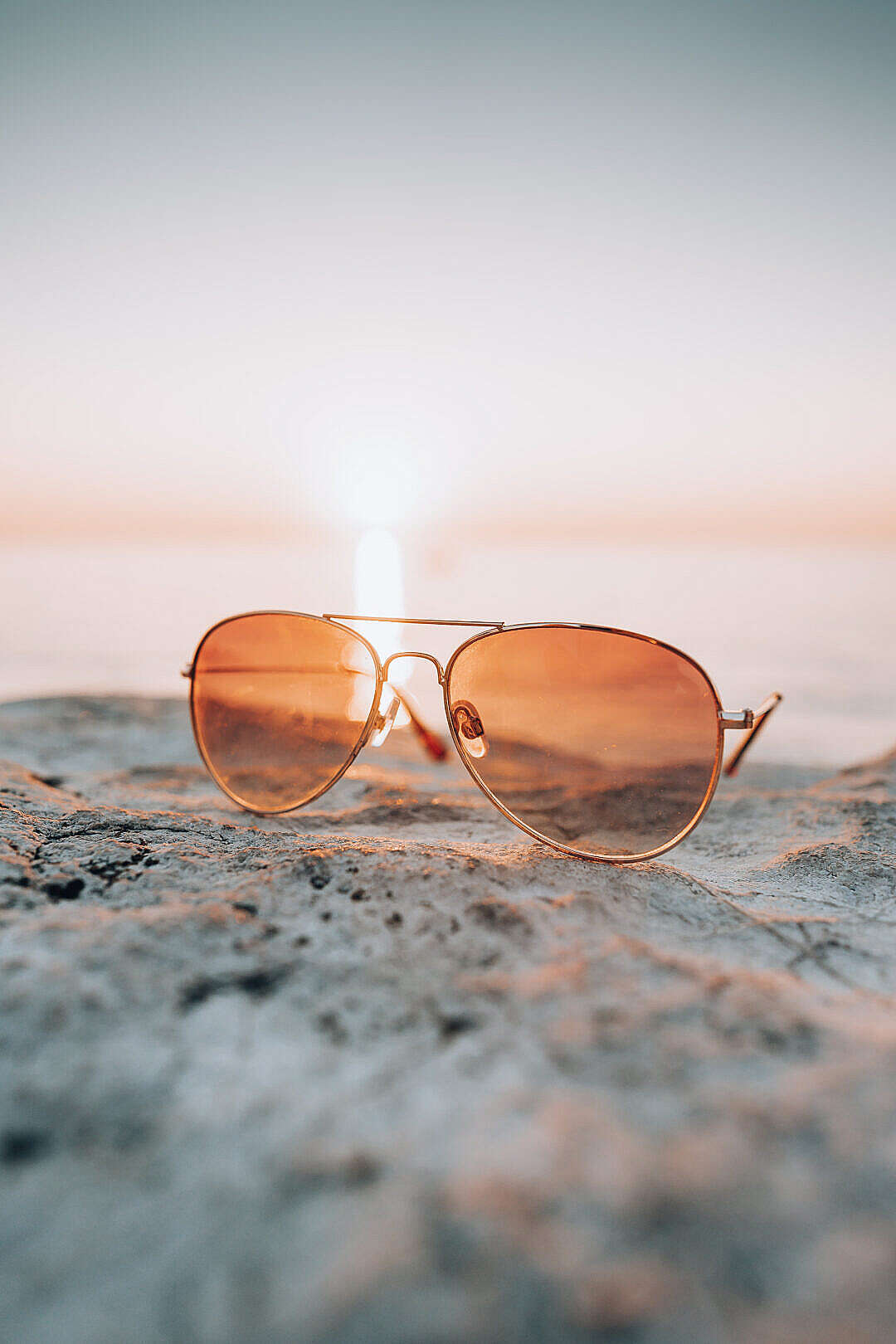 Fashion Sunglasses Sea Sunset and Stone