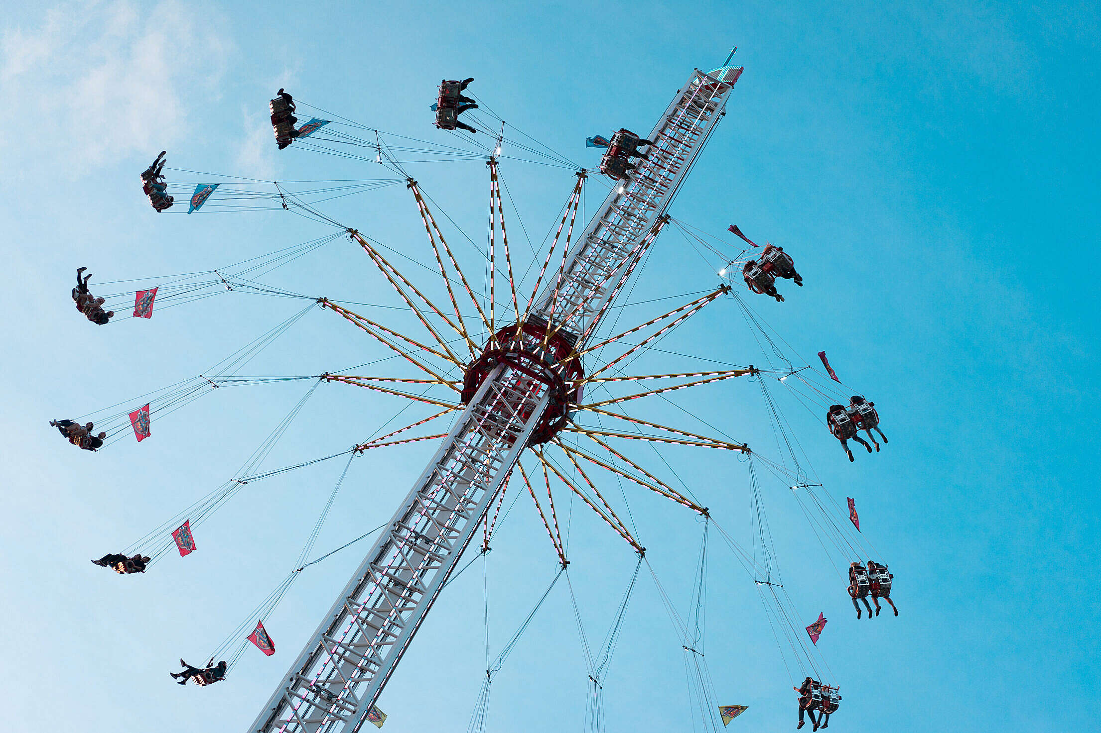 Flying Swing Carousel Amusement Park Ride Fun Fair Free Stock Photo