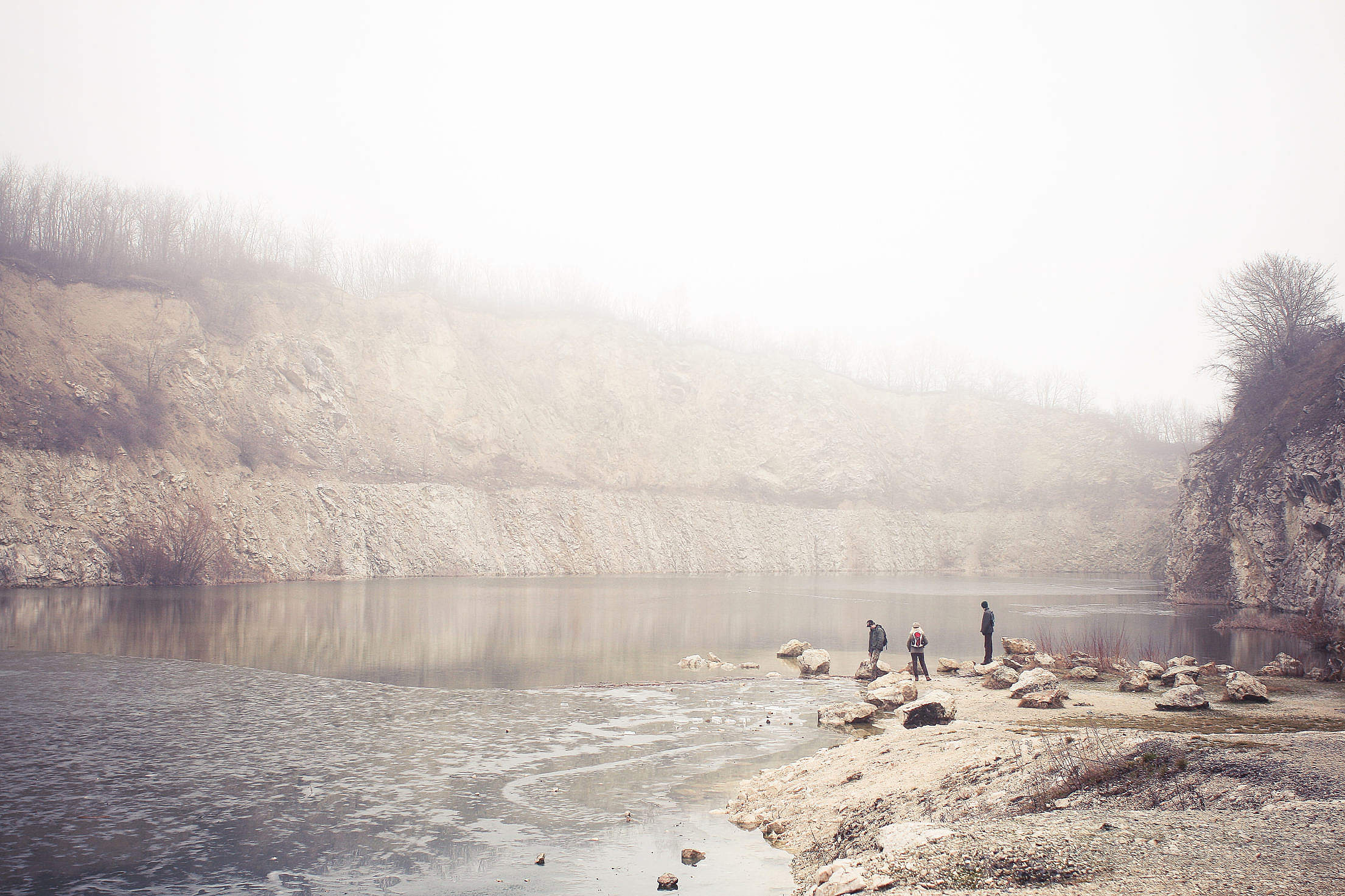 Fog in a Quarry Free Stock Photo