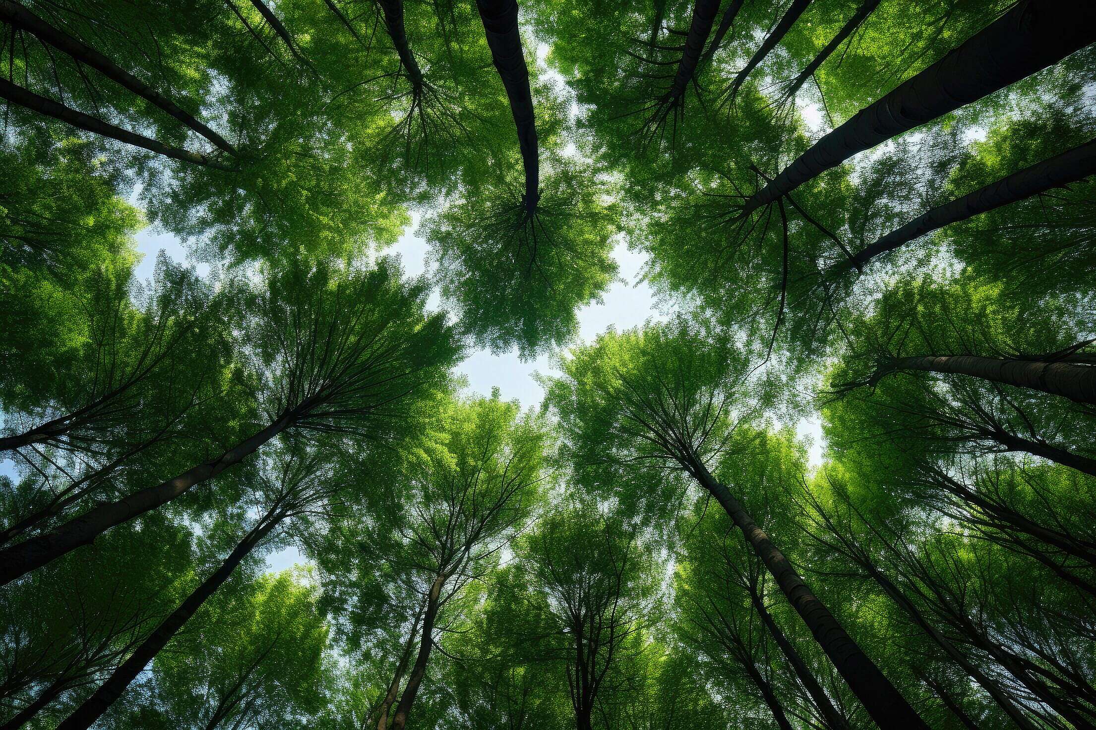 Premium Photo  Aerial view of green pine forest with dark spruce trees  covering mountain hills at sunset nothern woodland scenery from above