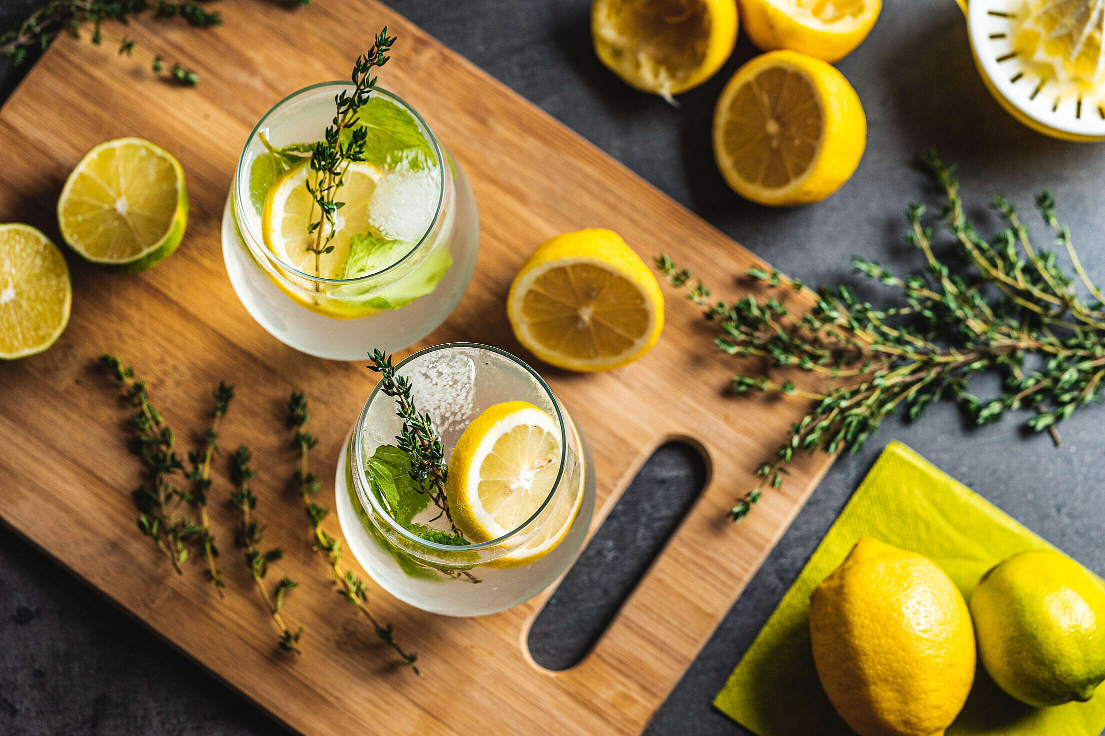 Fresh Homemade Lemonade Free Stock Photo