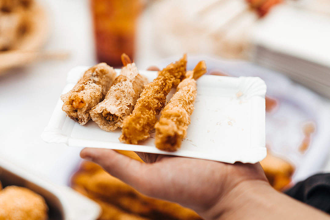 Fried Prawns from Open Air Food Market