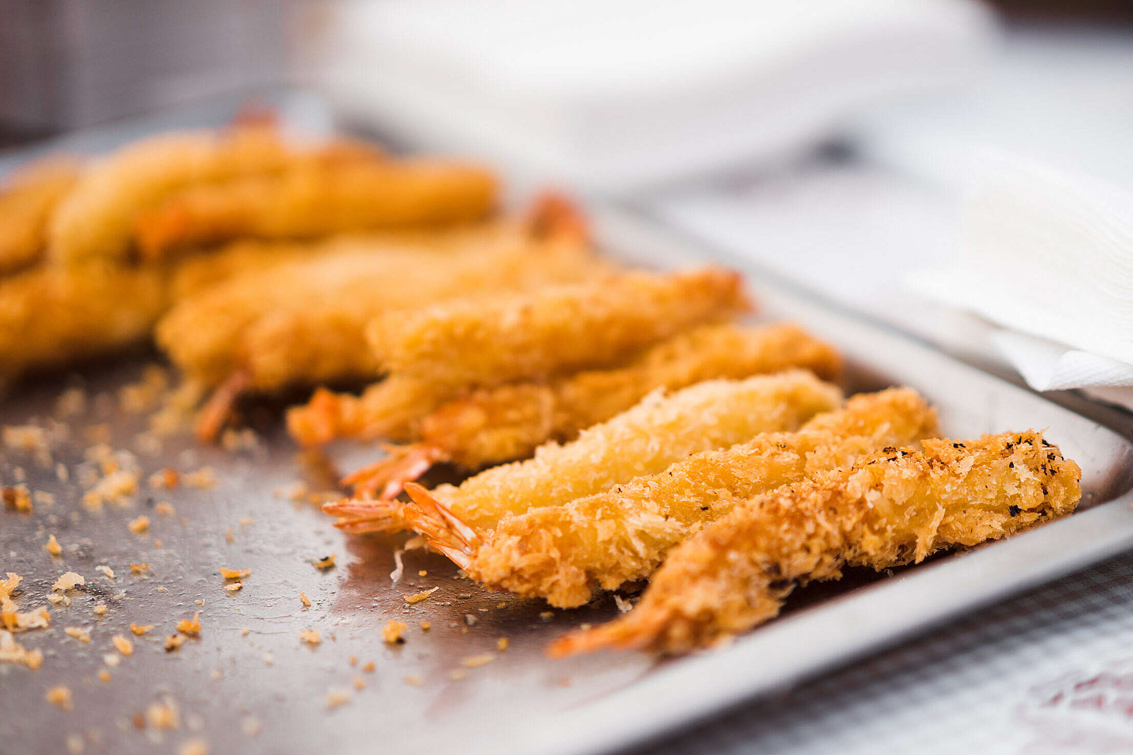 Fried Prawns Seafood Free Stock Photo