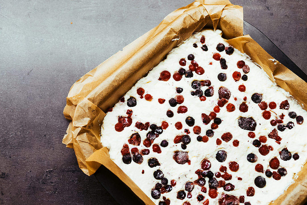 Download Fruit Cake on a Baking Pan FREE Stock Photo