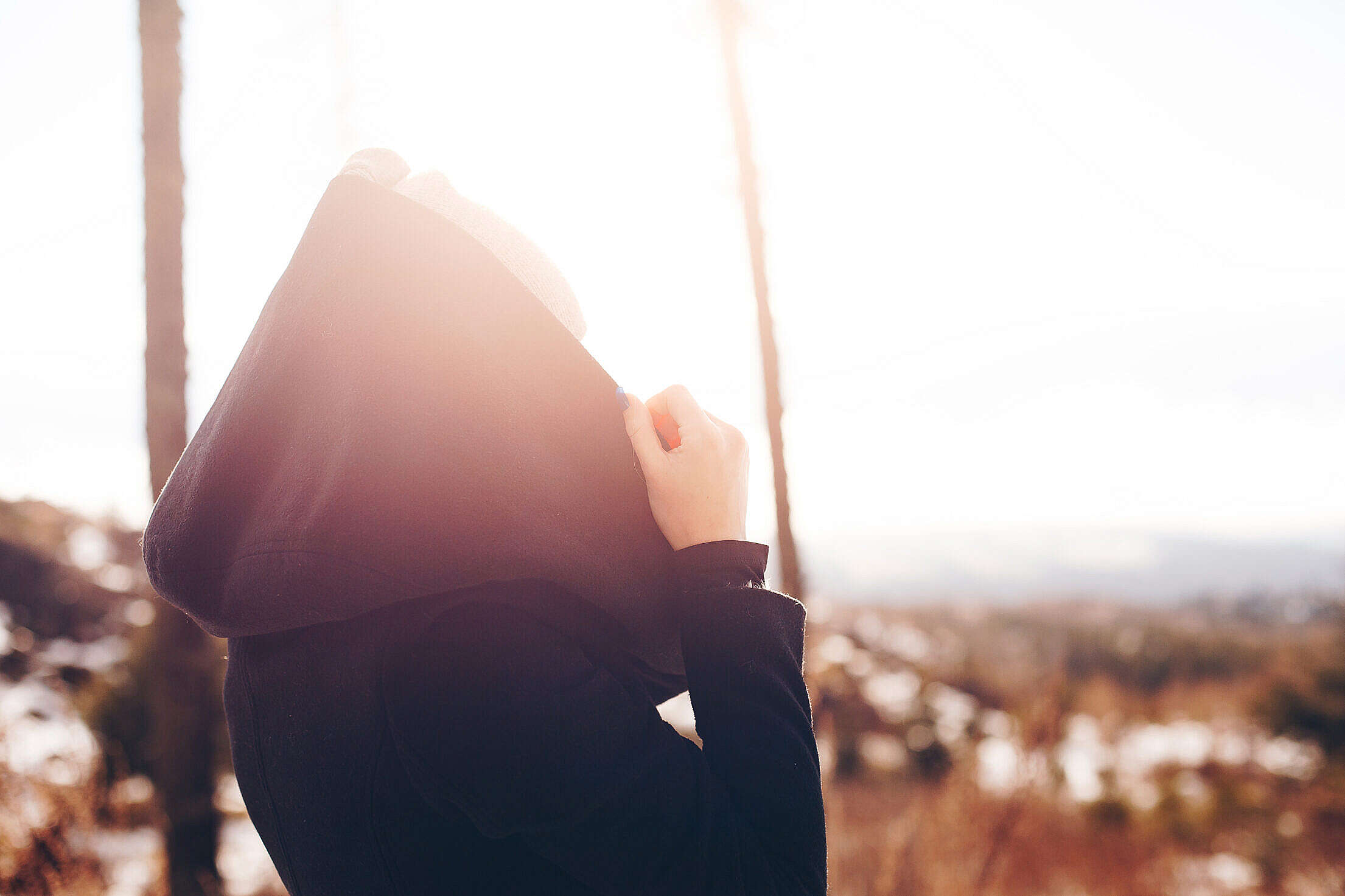 Girl with a Hood under the Sun Free Stock Photo