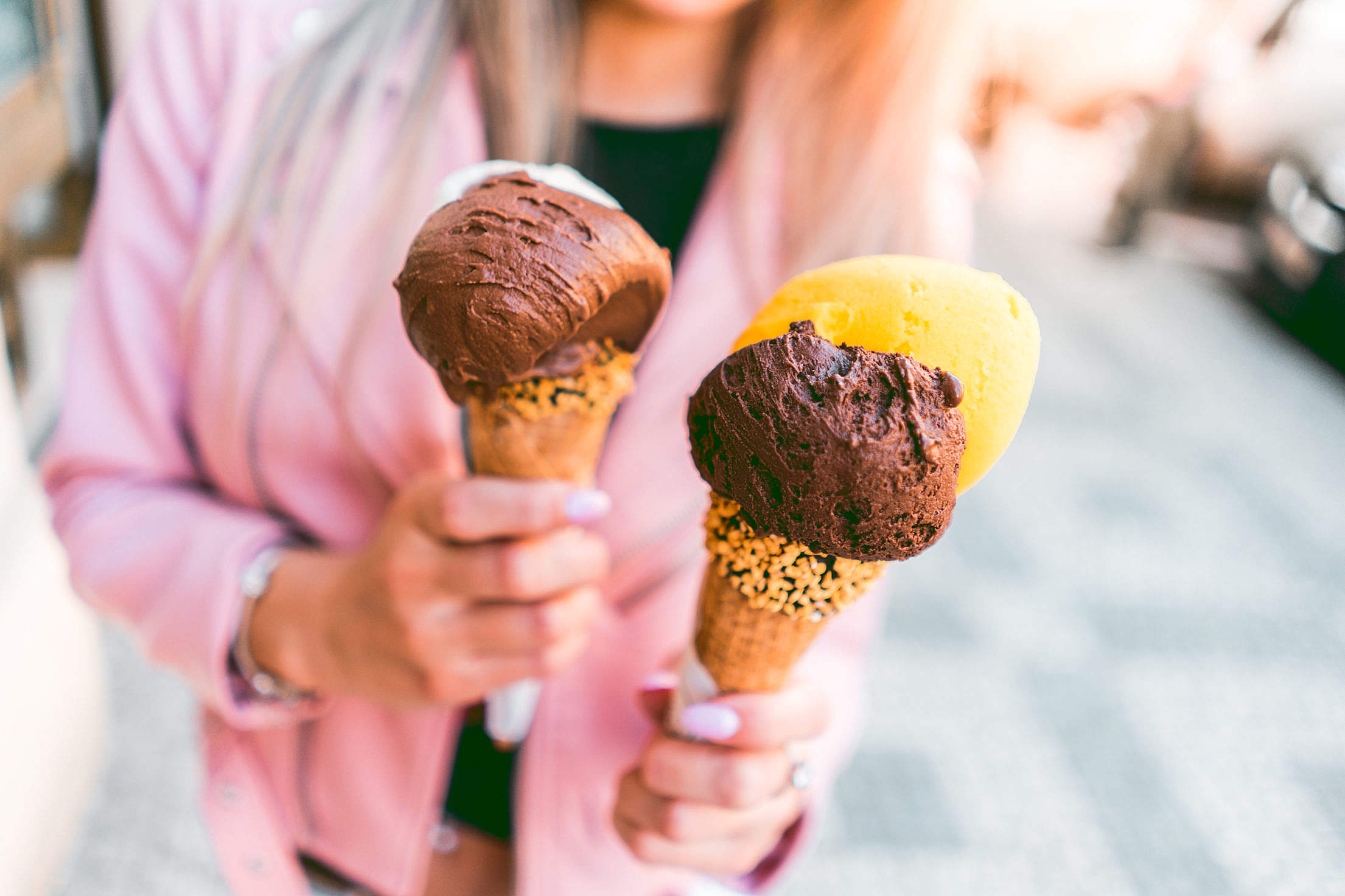 Girl with an Ice Cream Free Stock Photo