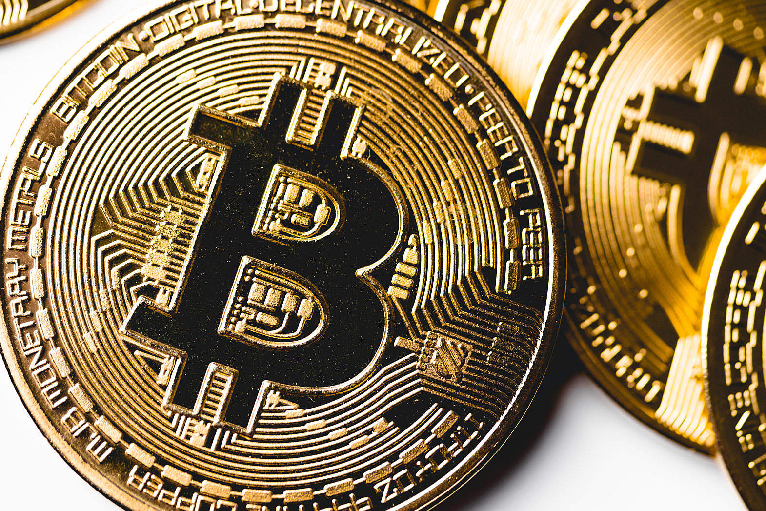 Golden Bitcoin Coin Close Up Free Stock Photo | picjumbo