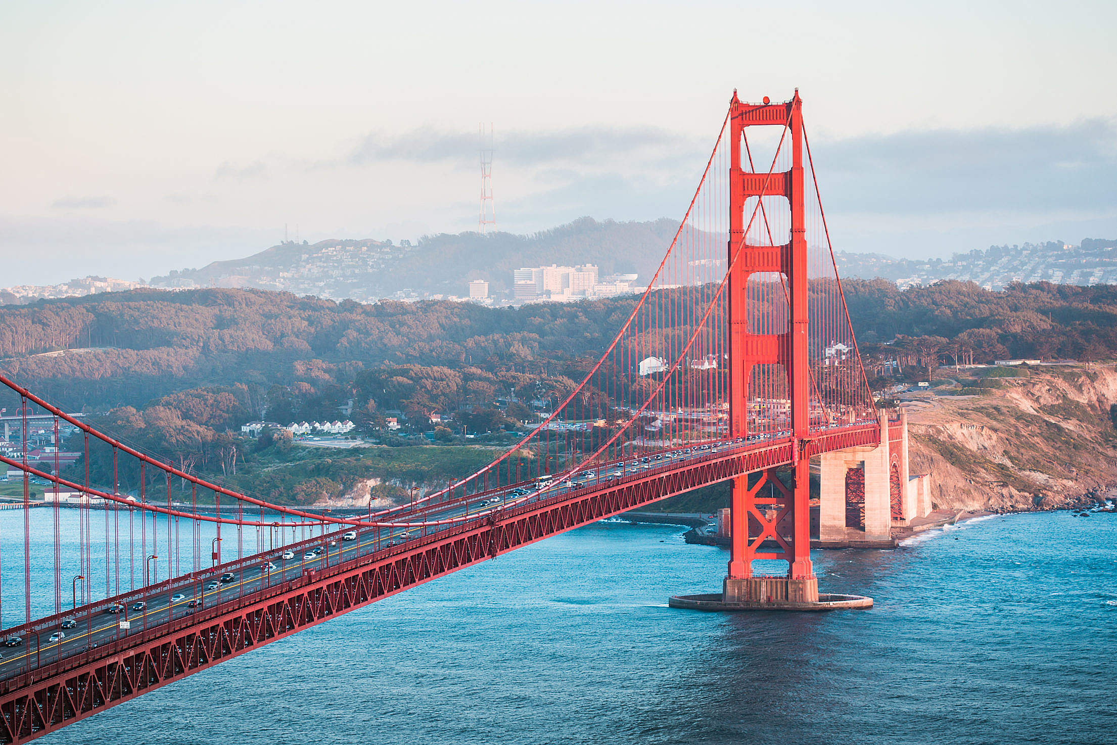 Golden Gate Bridge from Battery Spencer Viewpoint Free Stock Photo