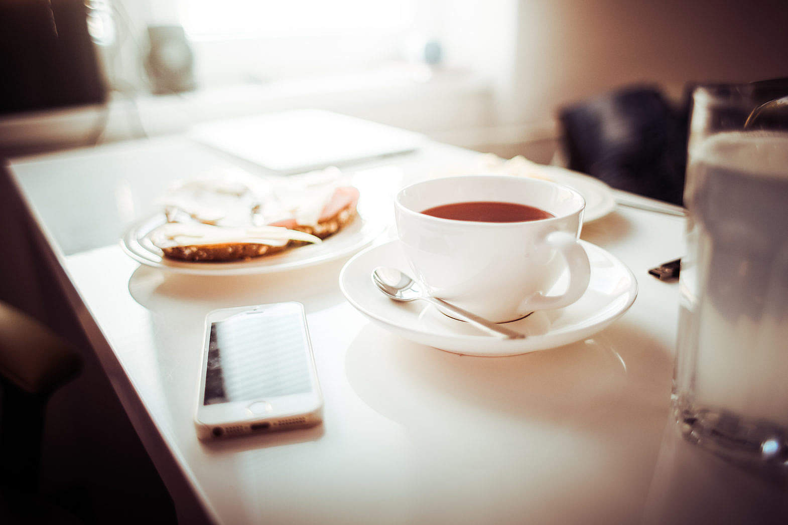 Good Office Morning with a Tea Free Stock Photo picjumbo
