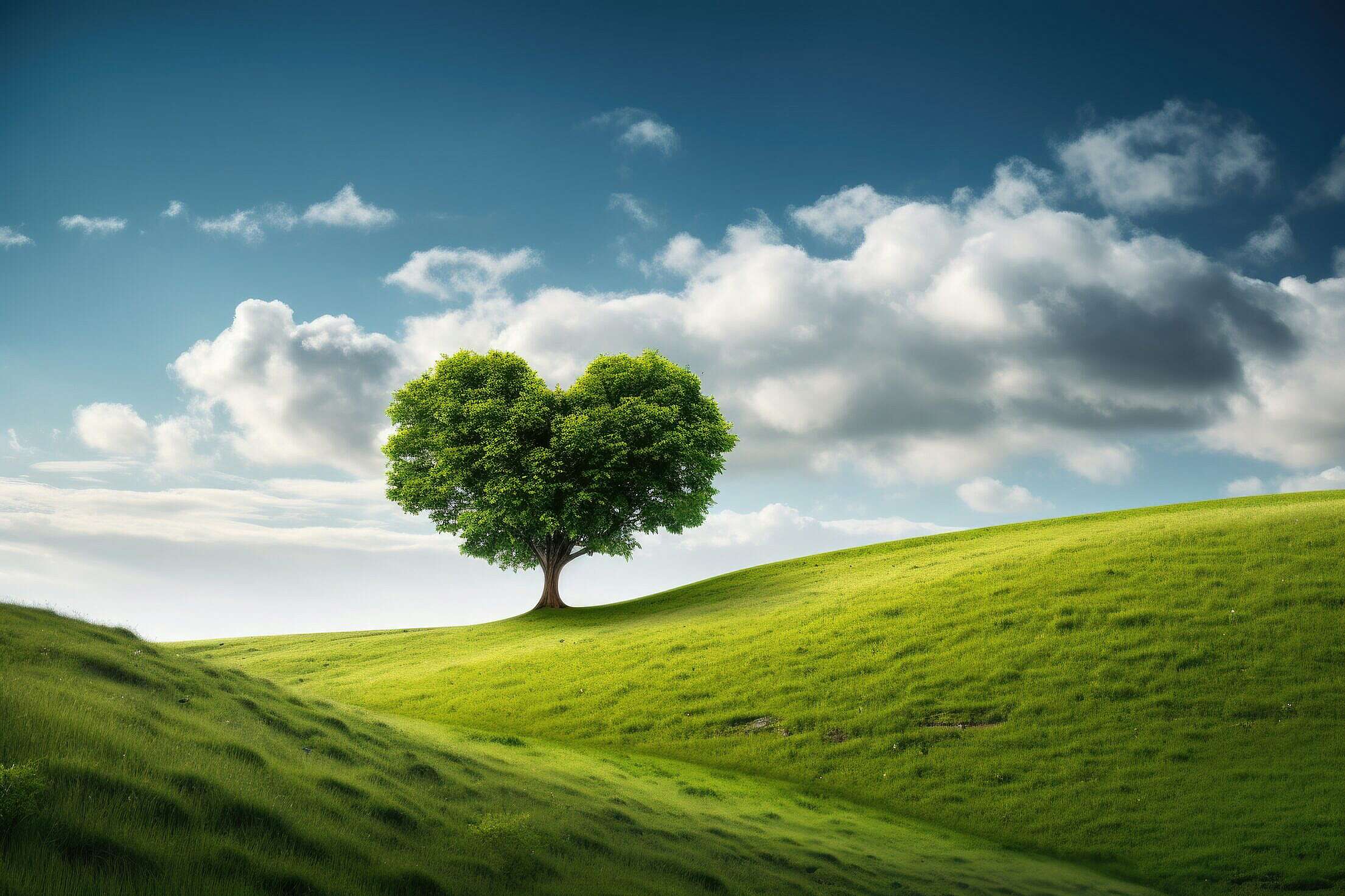 Green Heart-shaped Tree Free Stock Photo | picjumbo