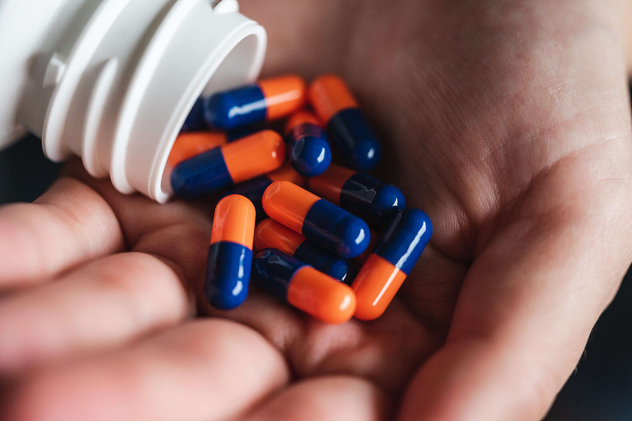 Handful of Smartdrugs Pills Free Stock Photo