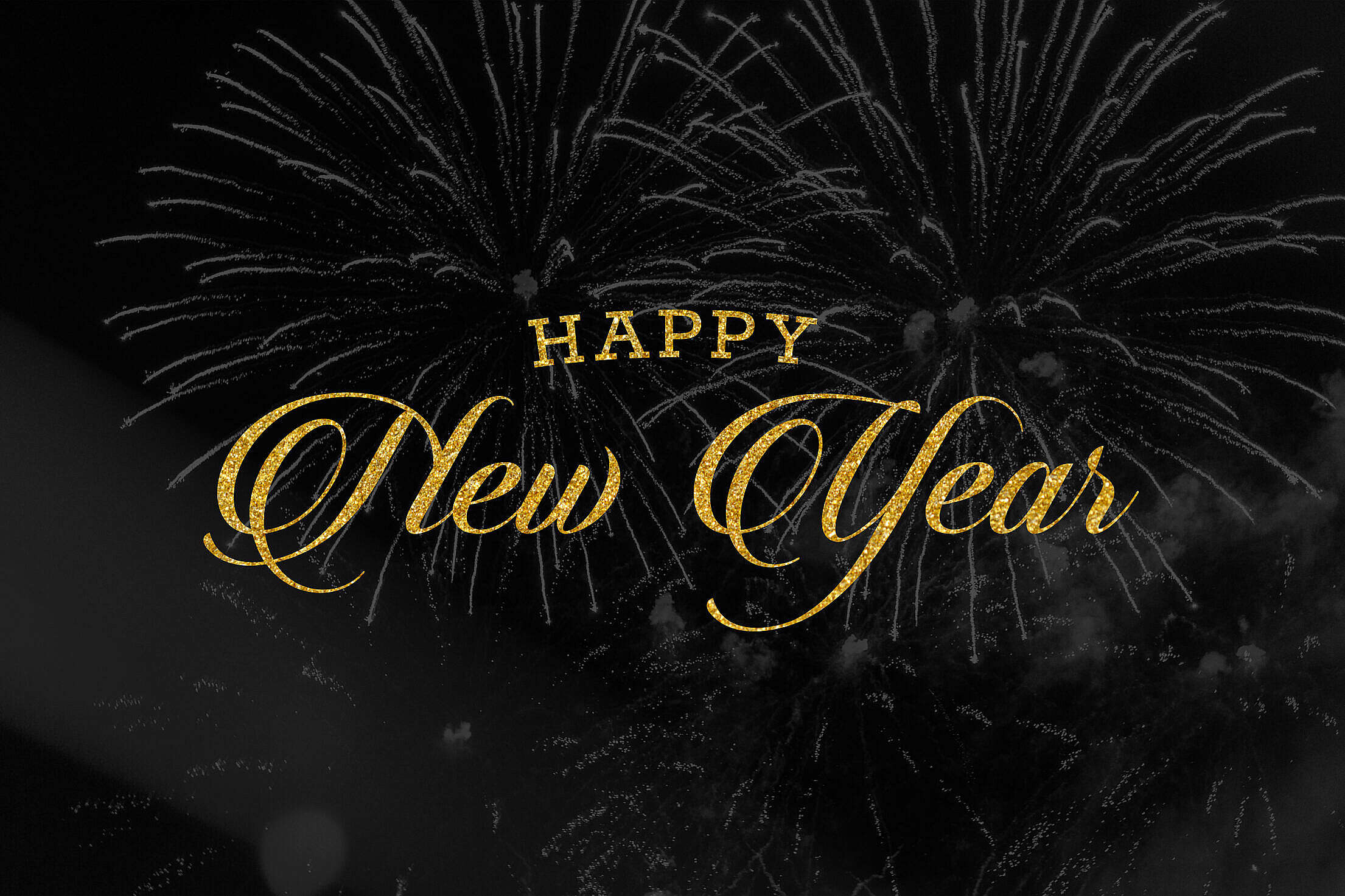 Happy New Year Golden Lettering Free Stock Photo | picjumbo