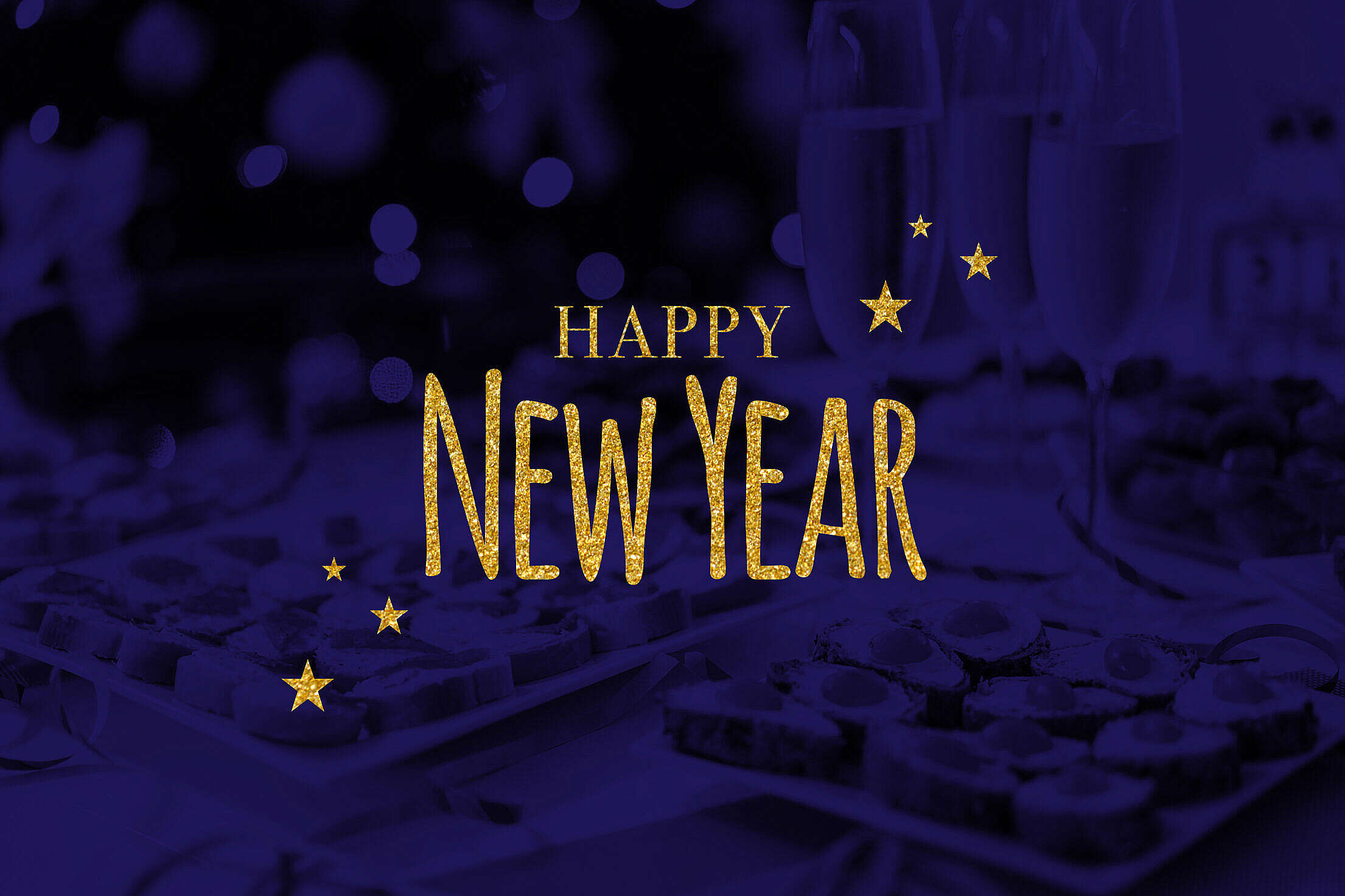 Happy New Year Text Free Stock Photo