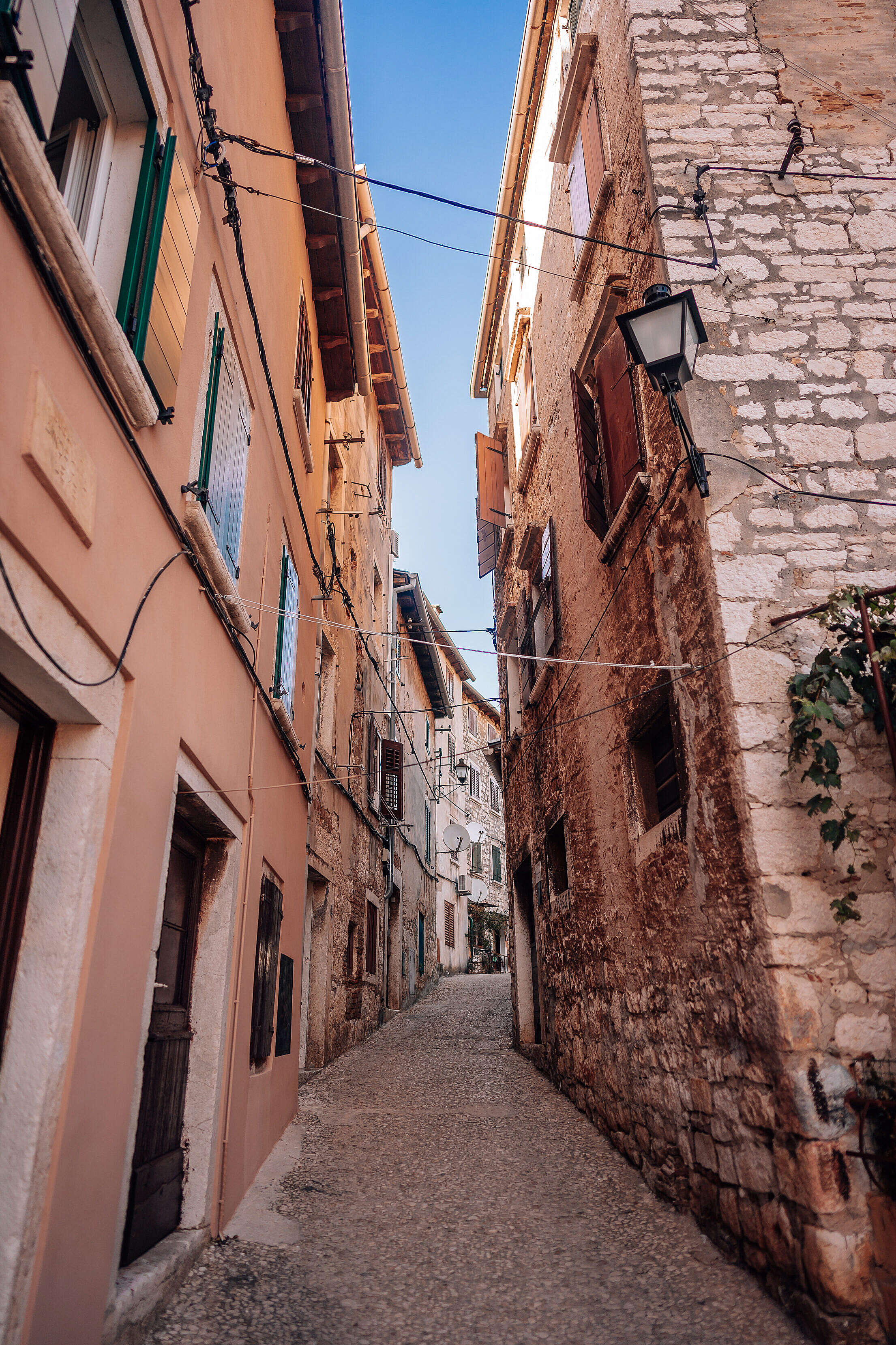 Historic Streets of Rovinj, Croatia Free Stock Photo