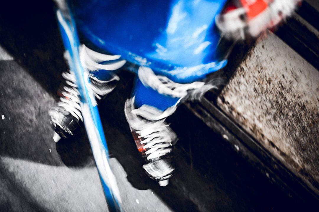 Download Hockey Player Practice Gear FREE Stock Photo