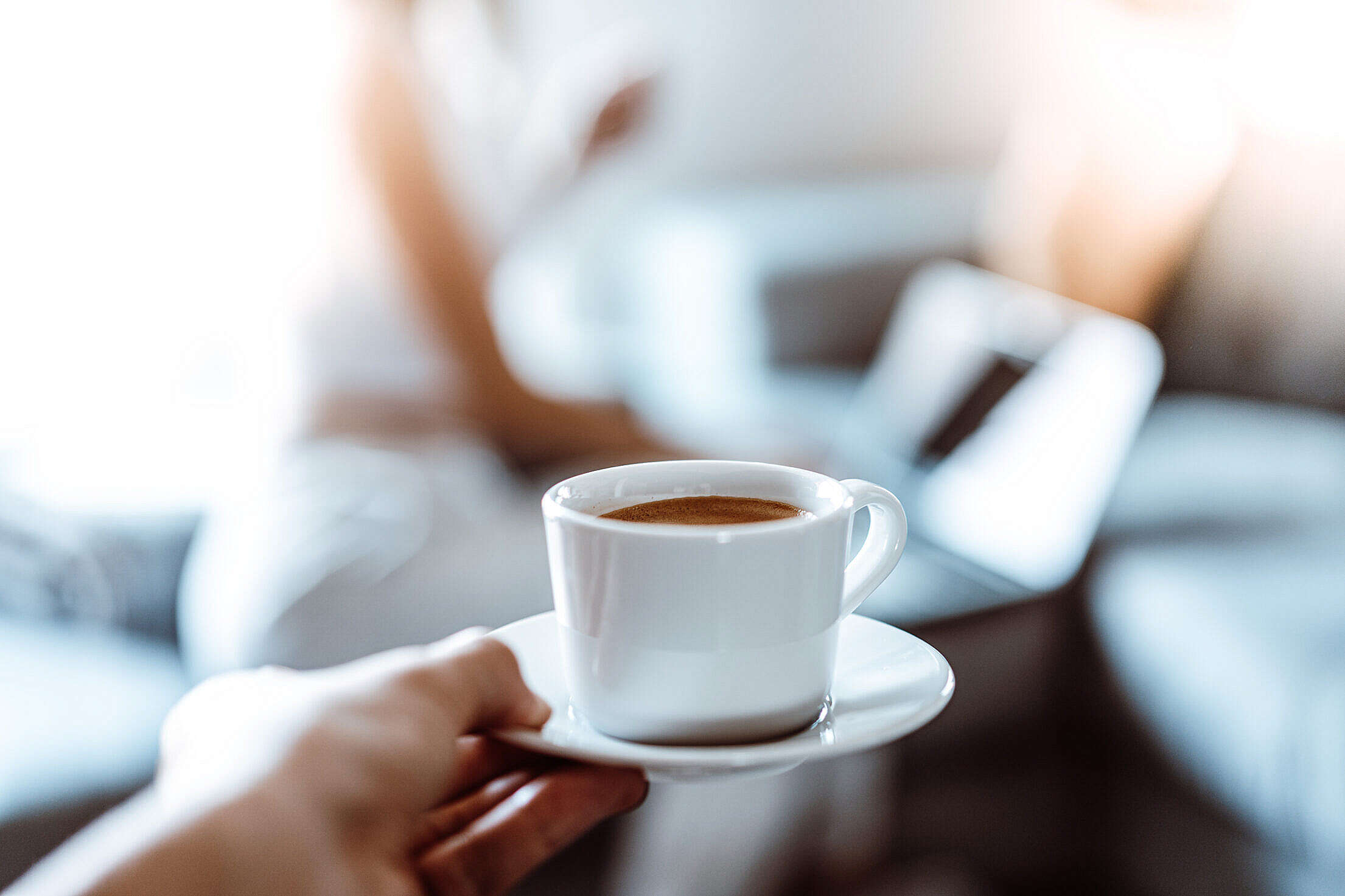 Holding A Cup Of Coffee In The Office For Colleague Free Stock Photo Picjumbo