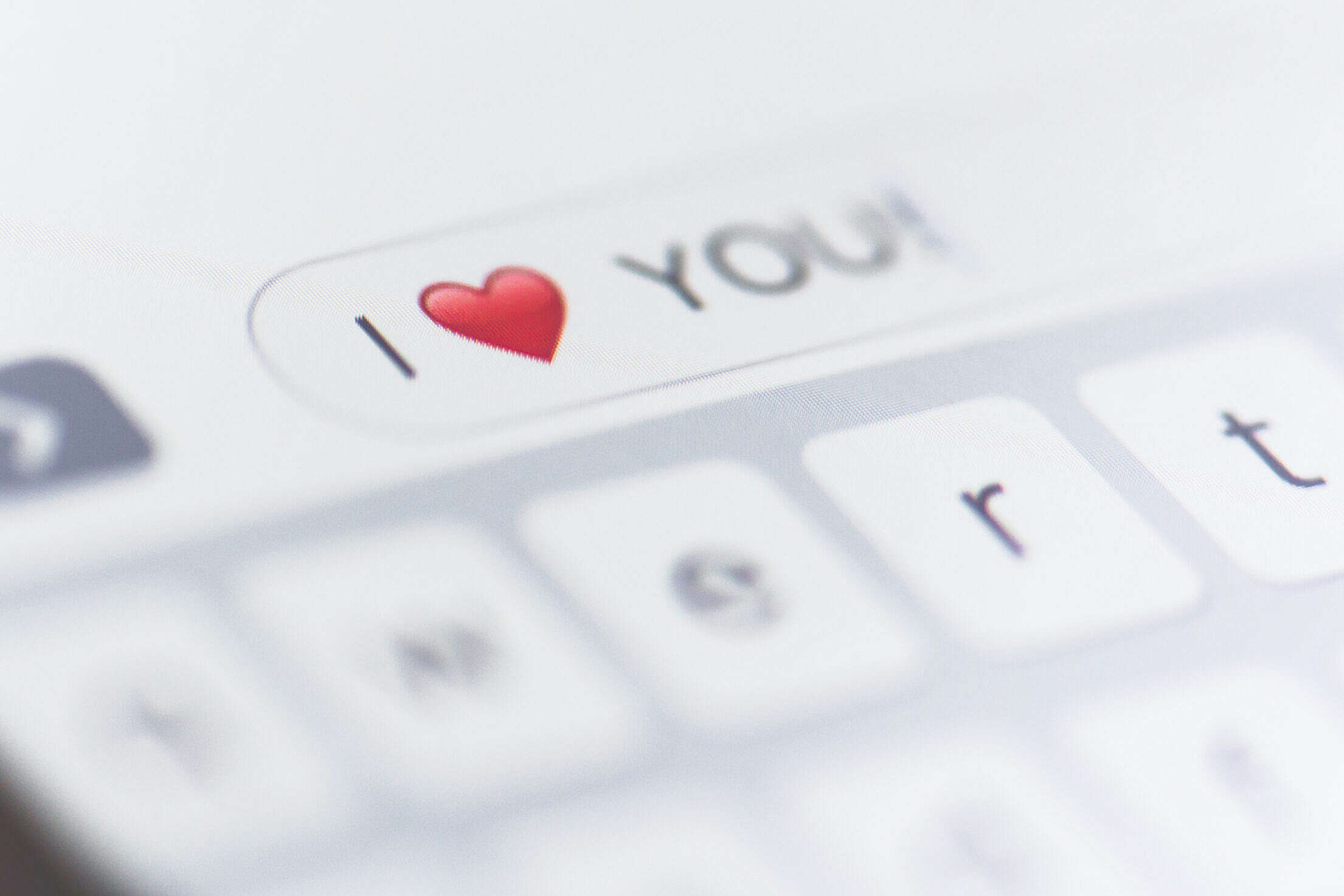 I LOVE YOU Message on Mobile Phone Close Up Free Stock Photo