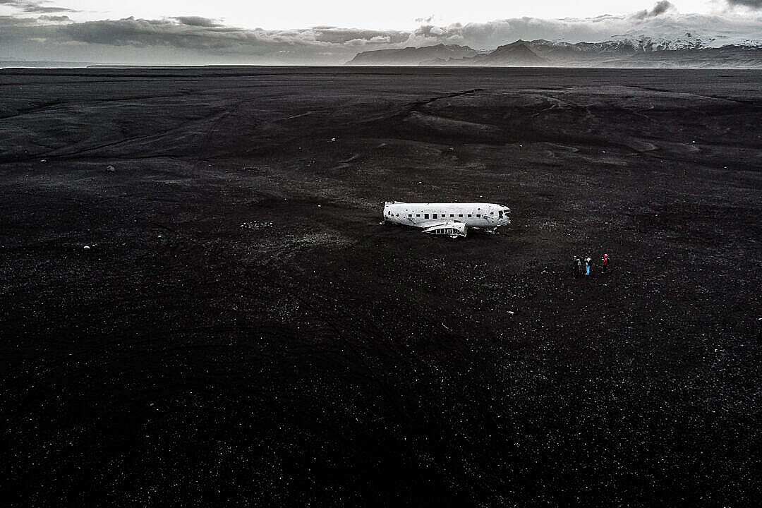 Download Iceland DC-3 Plane Wreckage FREE Stock Photo