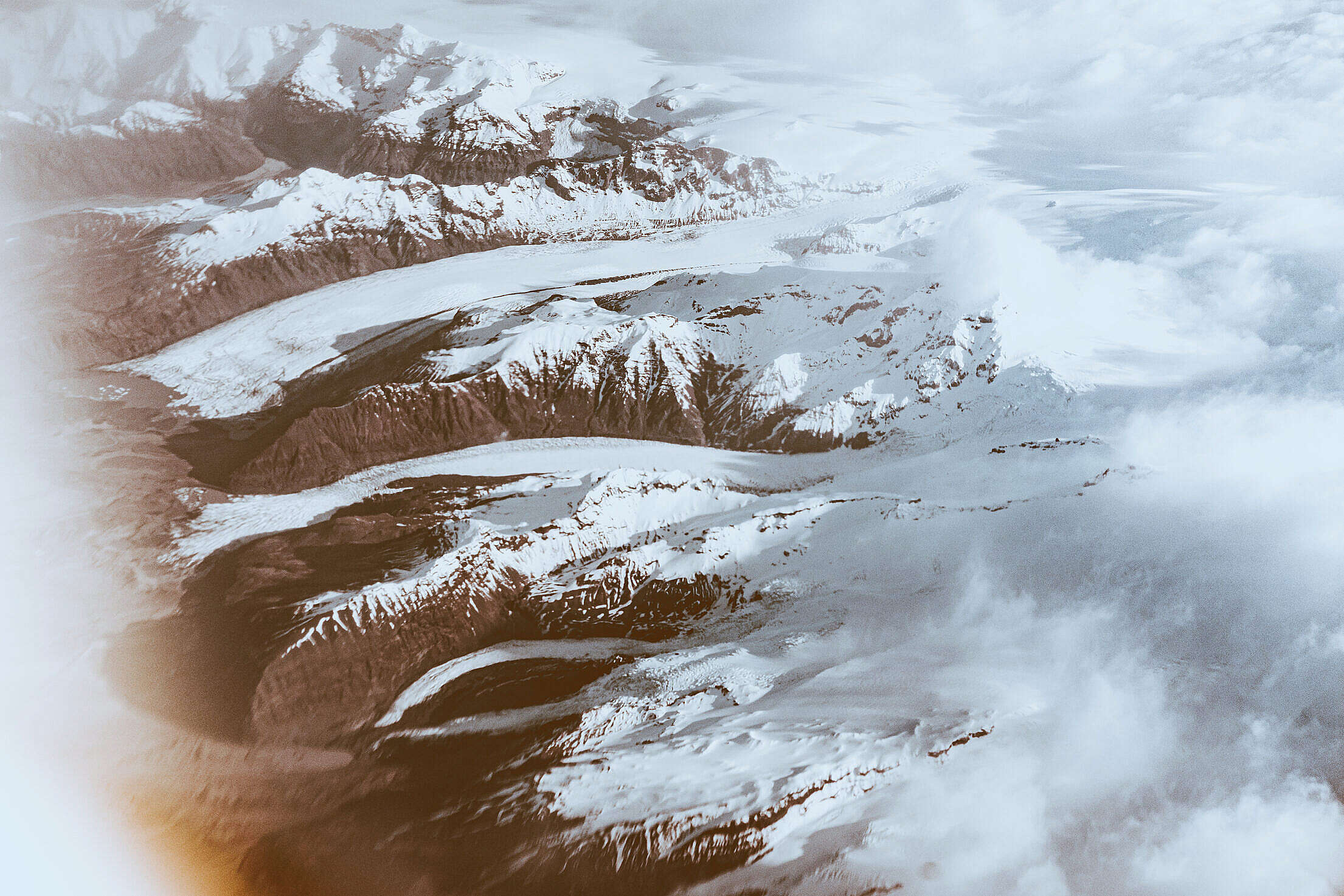 Iceland Glacier Aerial View Free Stock Photo