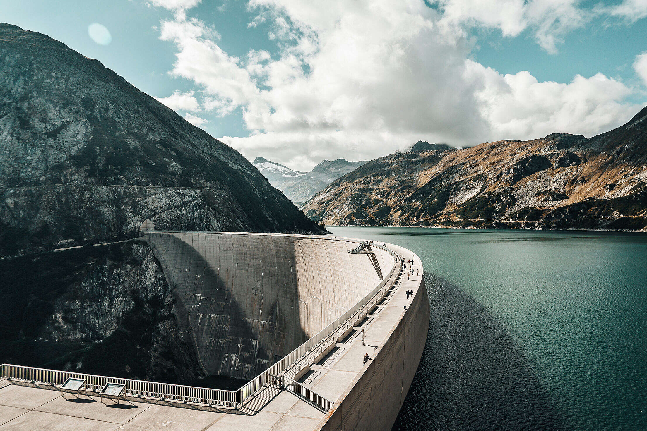 Kölnbrein Dam in Austria Free Stock Photo