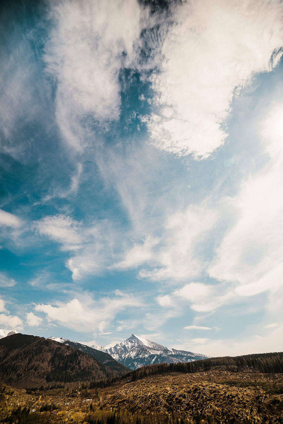 Krivan Mountain in High Tatras, Slovakia Vertical