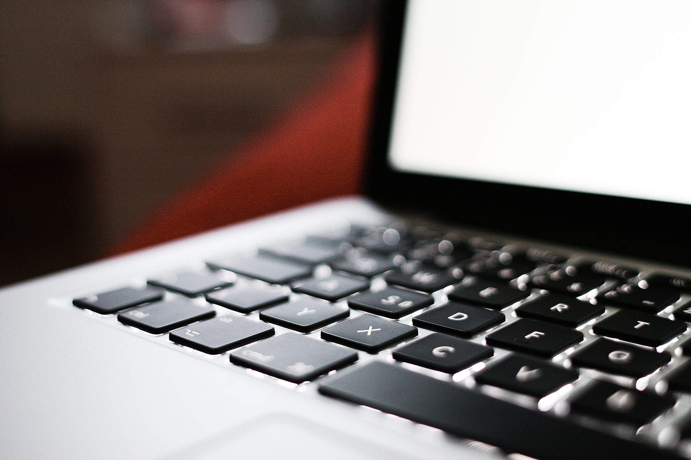 Laptop Keyboard Close-Up Free Stock Photo