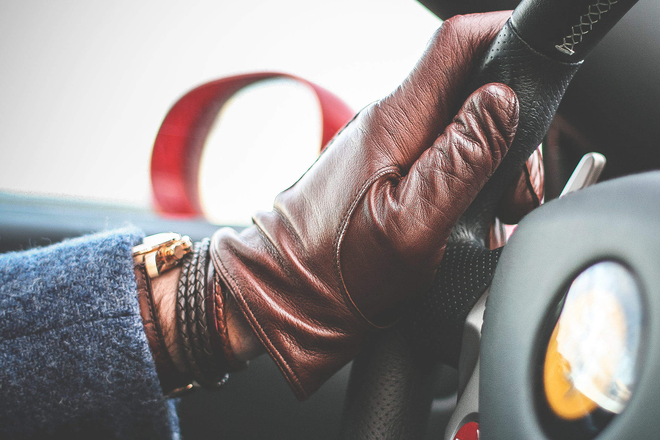 Leather Driving Gloves Free Stock Photo