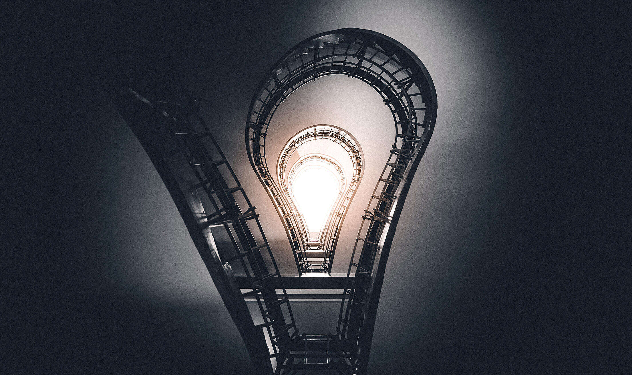 Light Bulb Staircase in Prague, Czechia Free Stock Photo