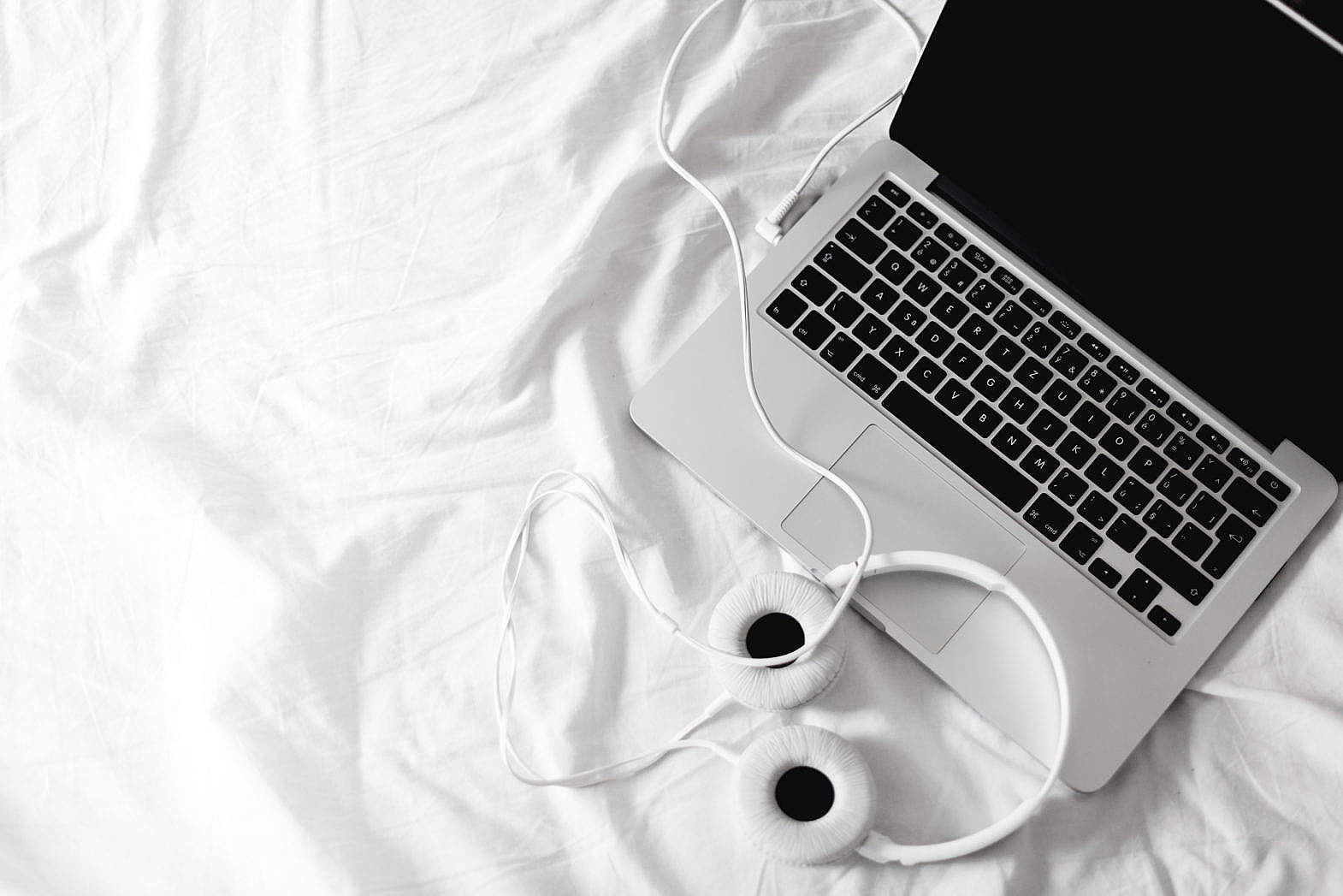 Listening Streaming Music in Bed Headphones Free Stock Photo picjumbo