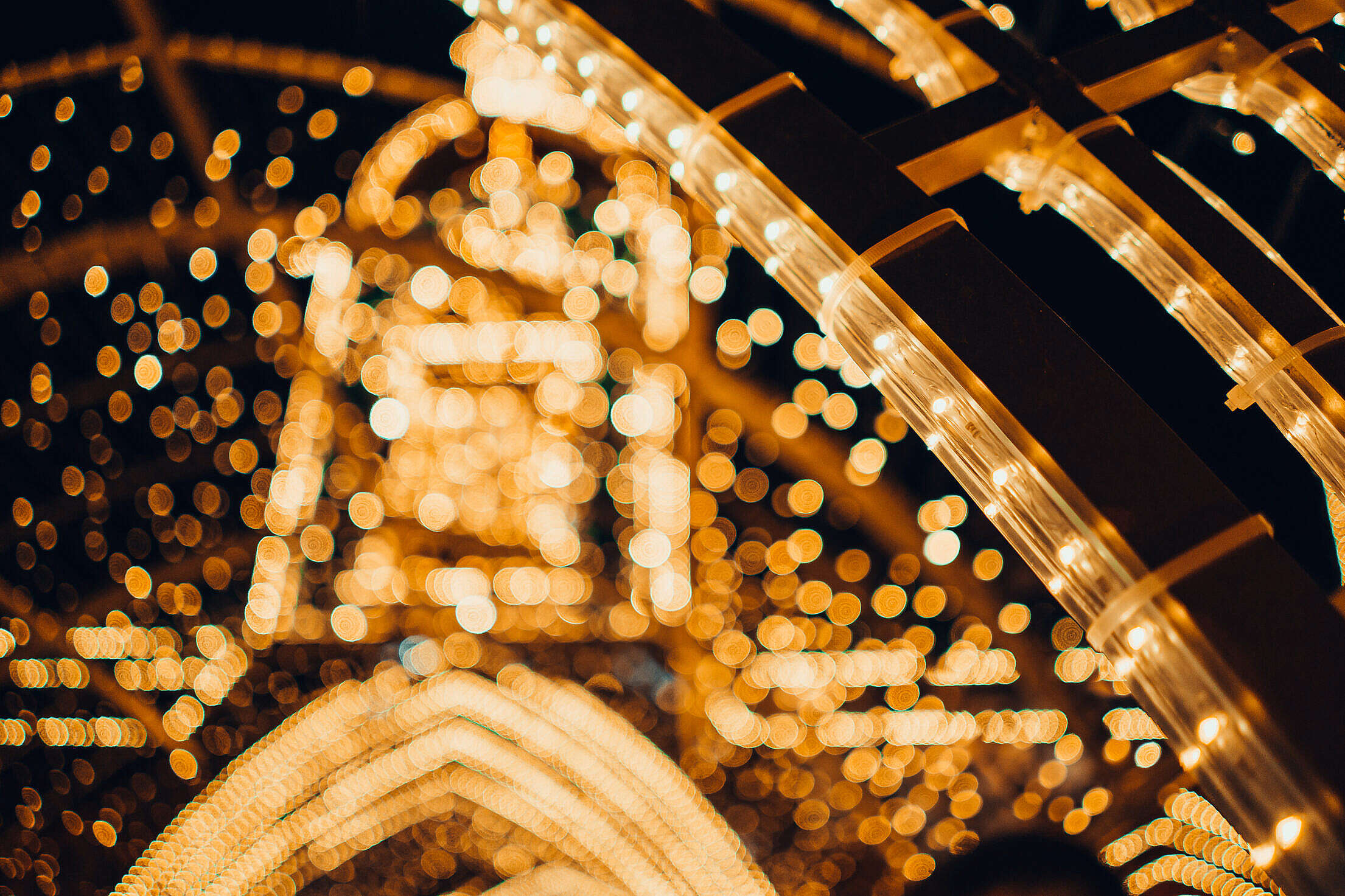 Luminous Decorations on Christmas Market Free Stock Photo | picjumbo