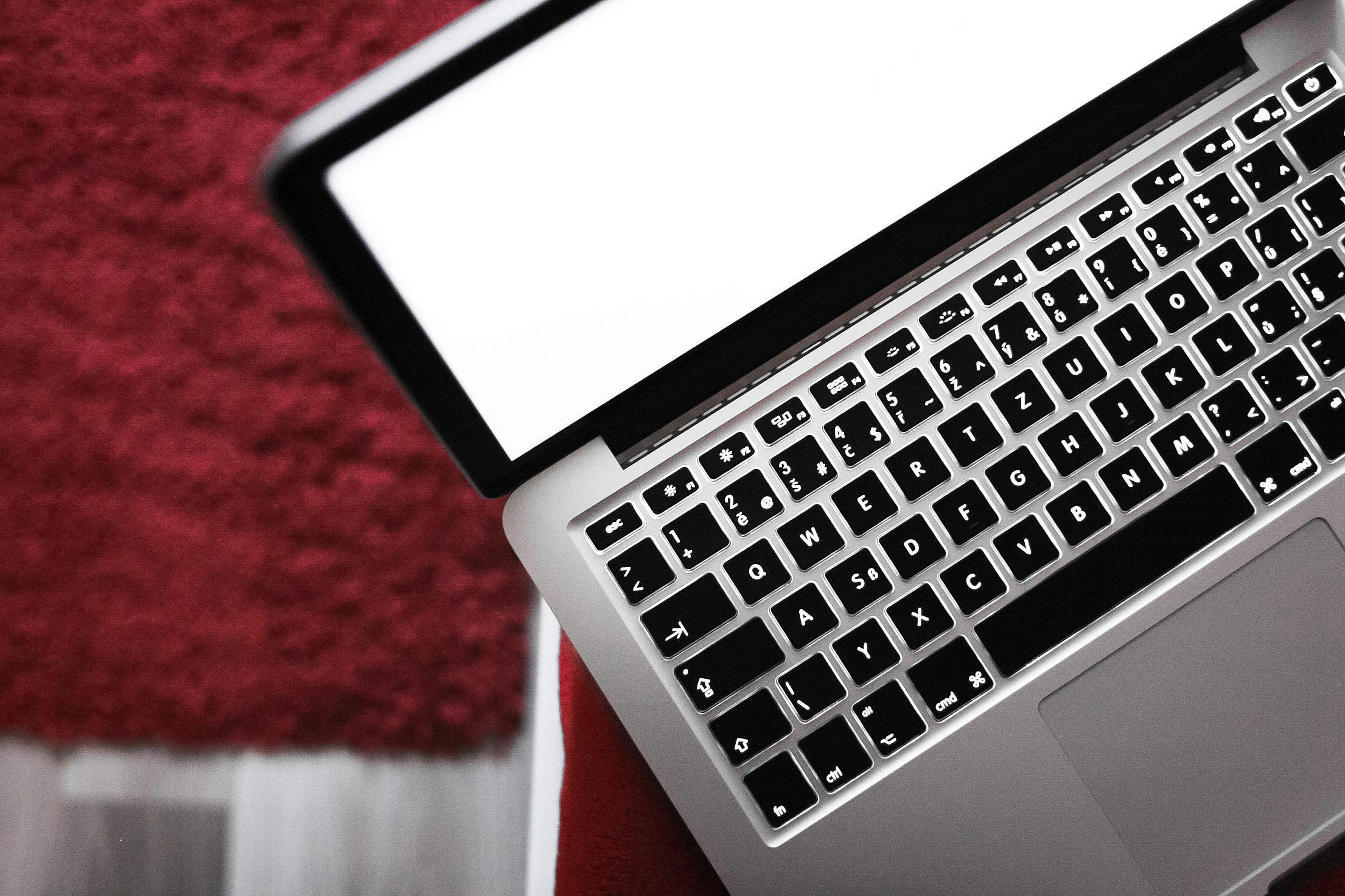 MacBook Pro from the top Free Stock Photo