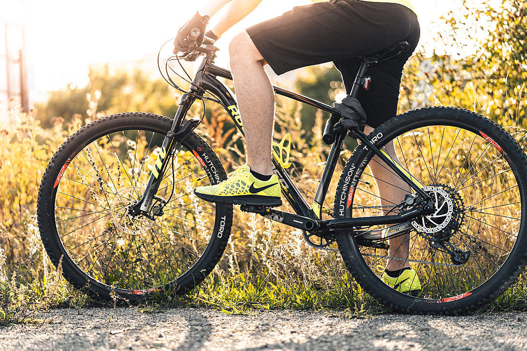 Man Sitting on a Mountain Bike