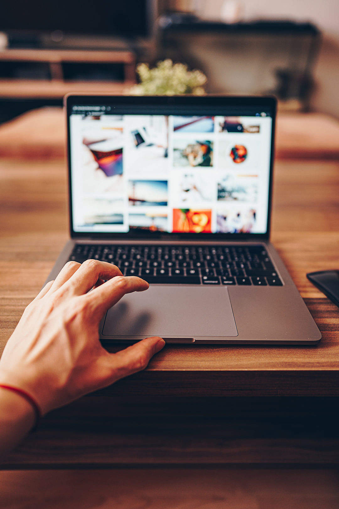 Man Working on His Laptop from Home