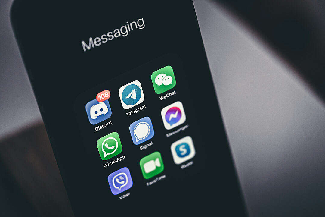 Download Messaging Apps FREE Stock Photo