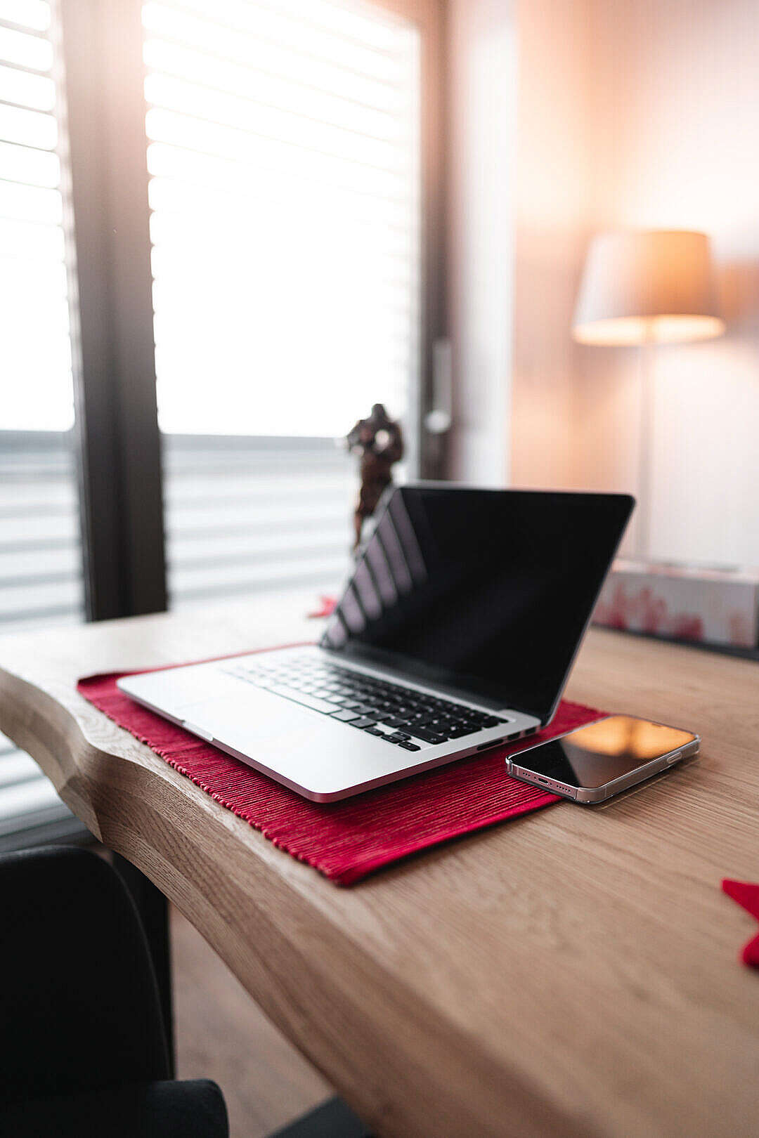 Modern Laptop and Smartphone on a Table at Home