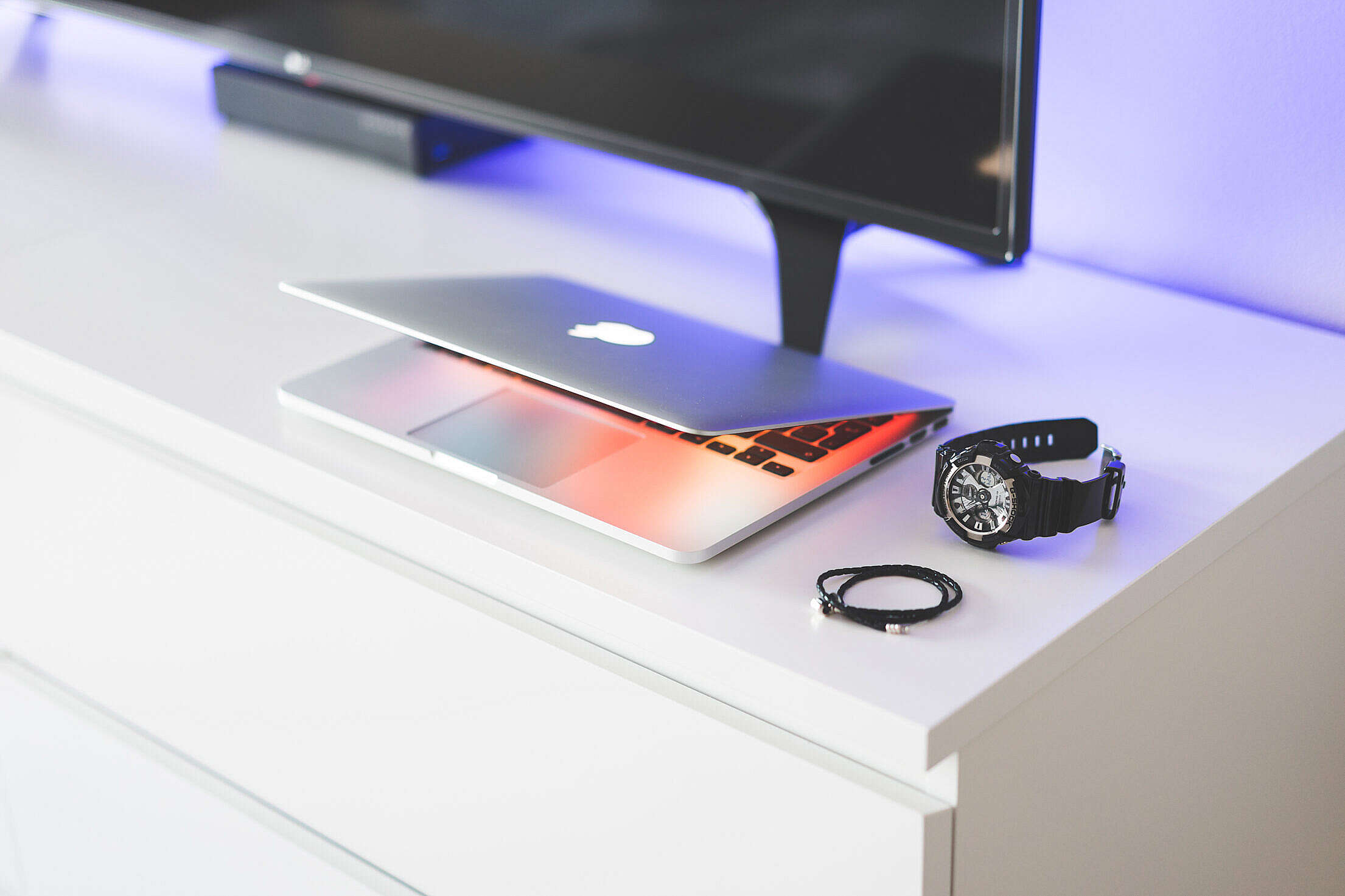 Modern Laptop and Watches Free Stock Photo
