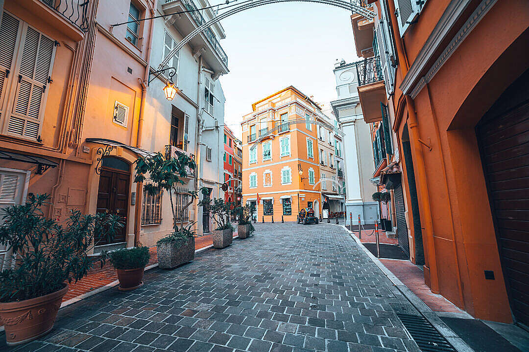 Download Morning in Monaco Streets FREE Stock Photo