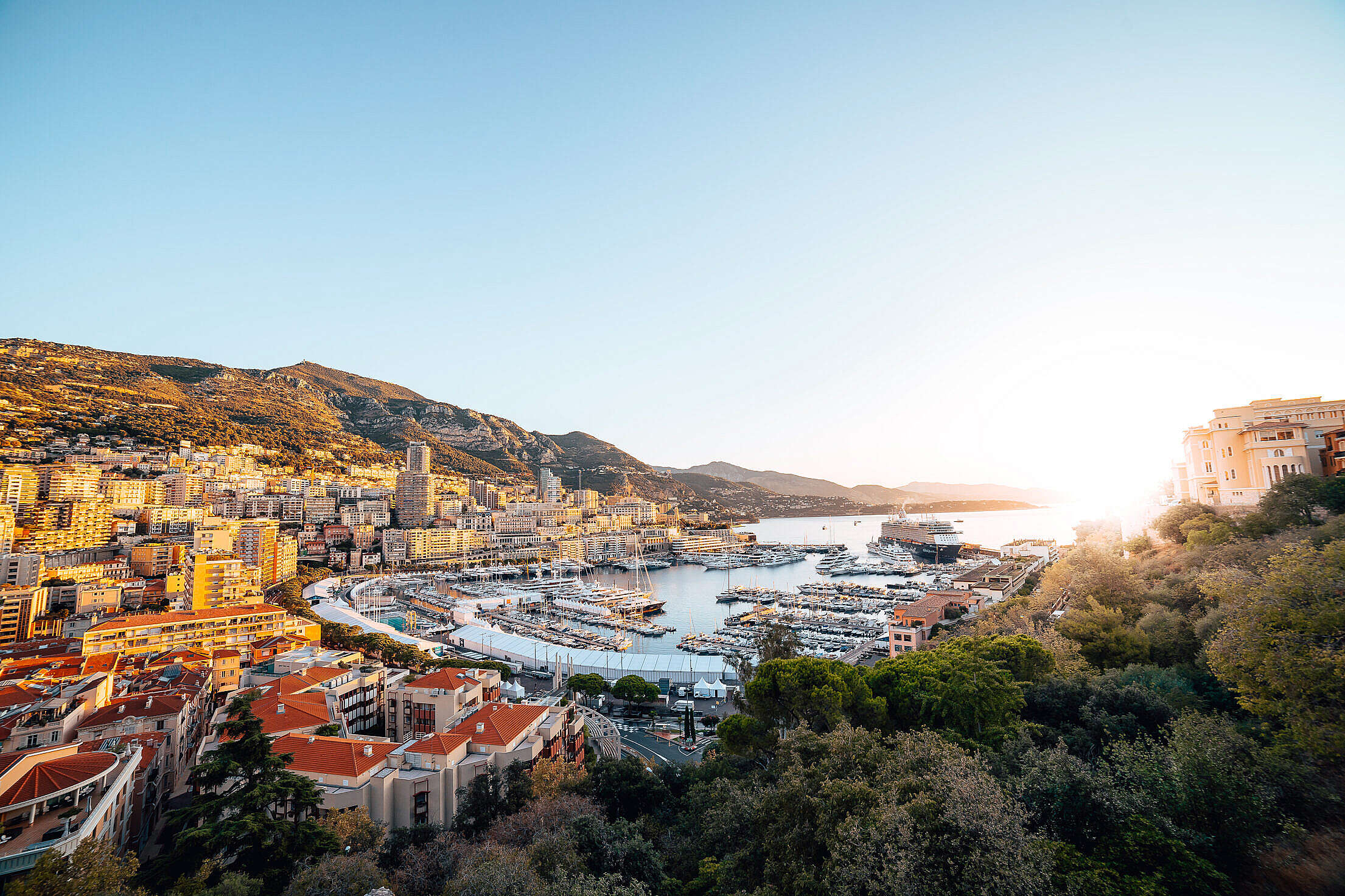 Morning Port in Monaco Free Stock Photo