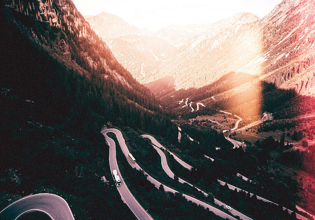 Download Mountain Road Silvretta in Austria FREE Stock Photo