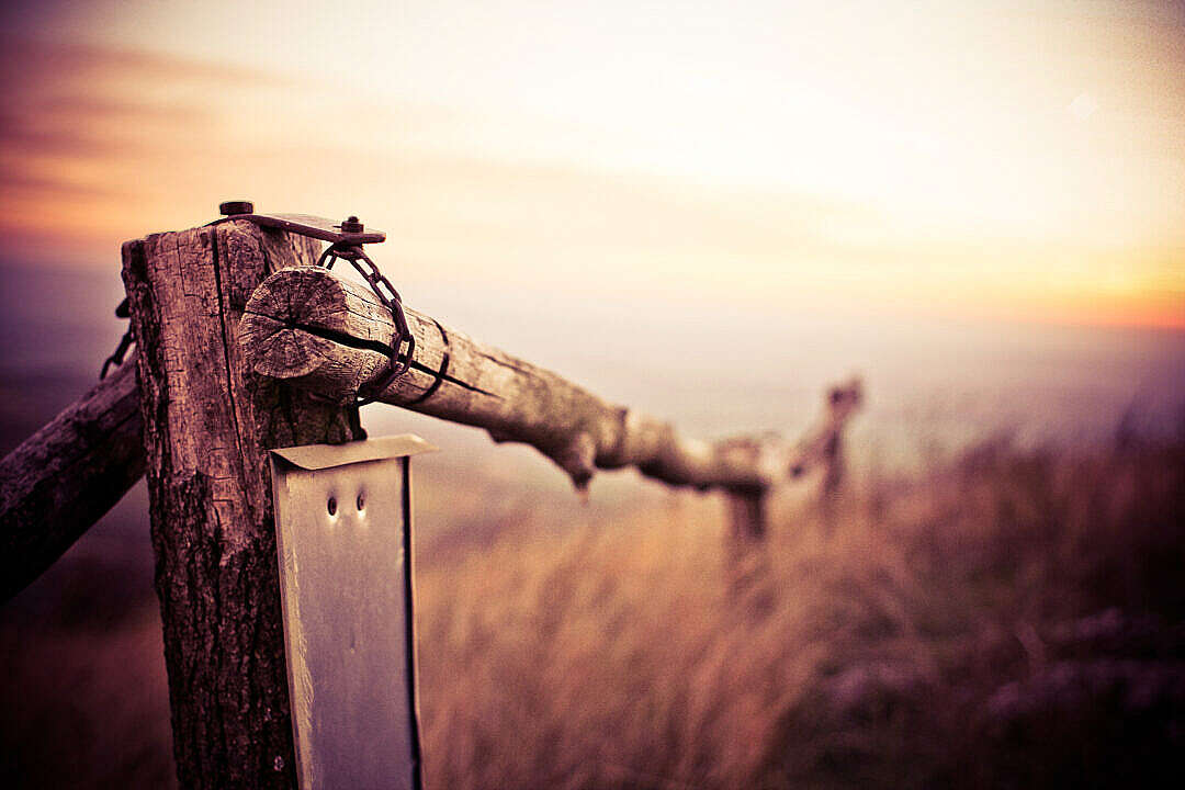 Natural Wooden Fence on Mountain Trail