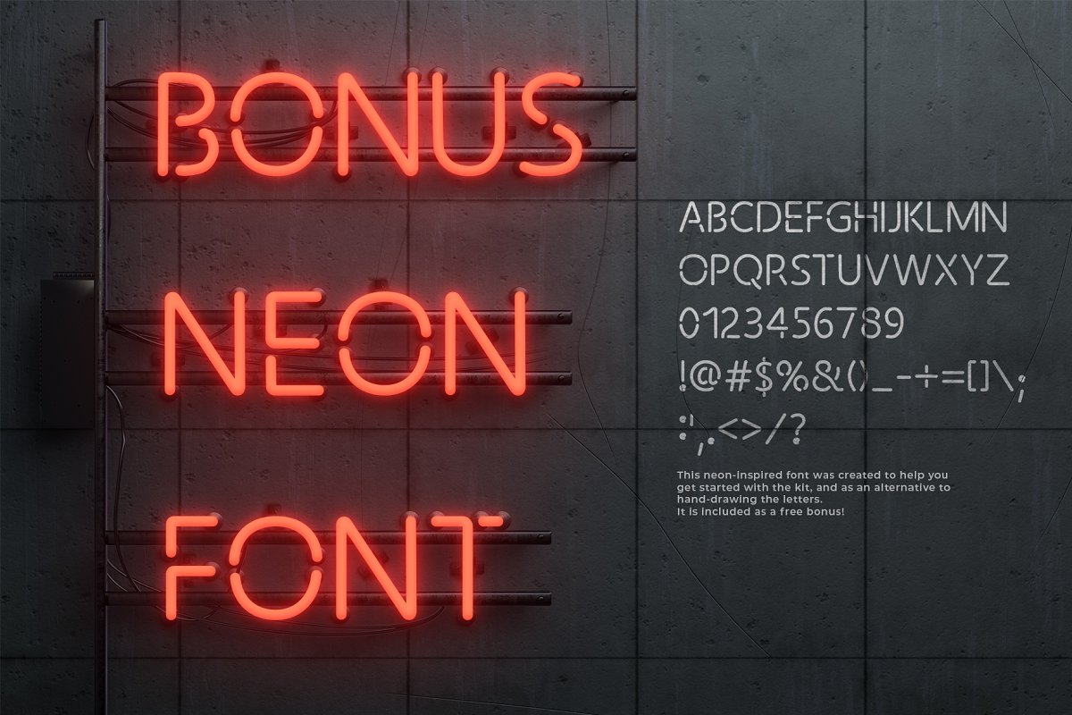 neon font photoshop free download