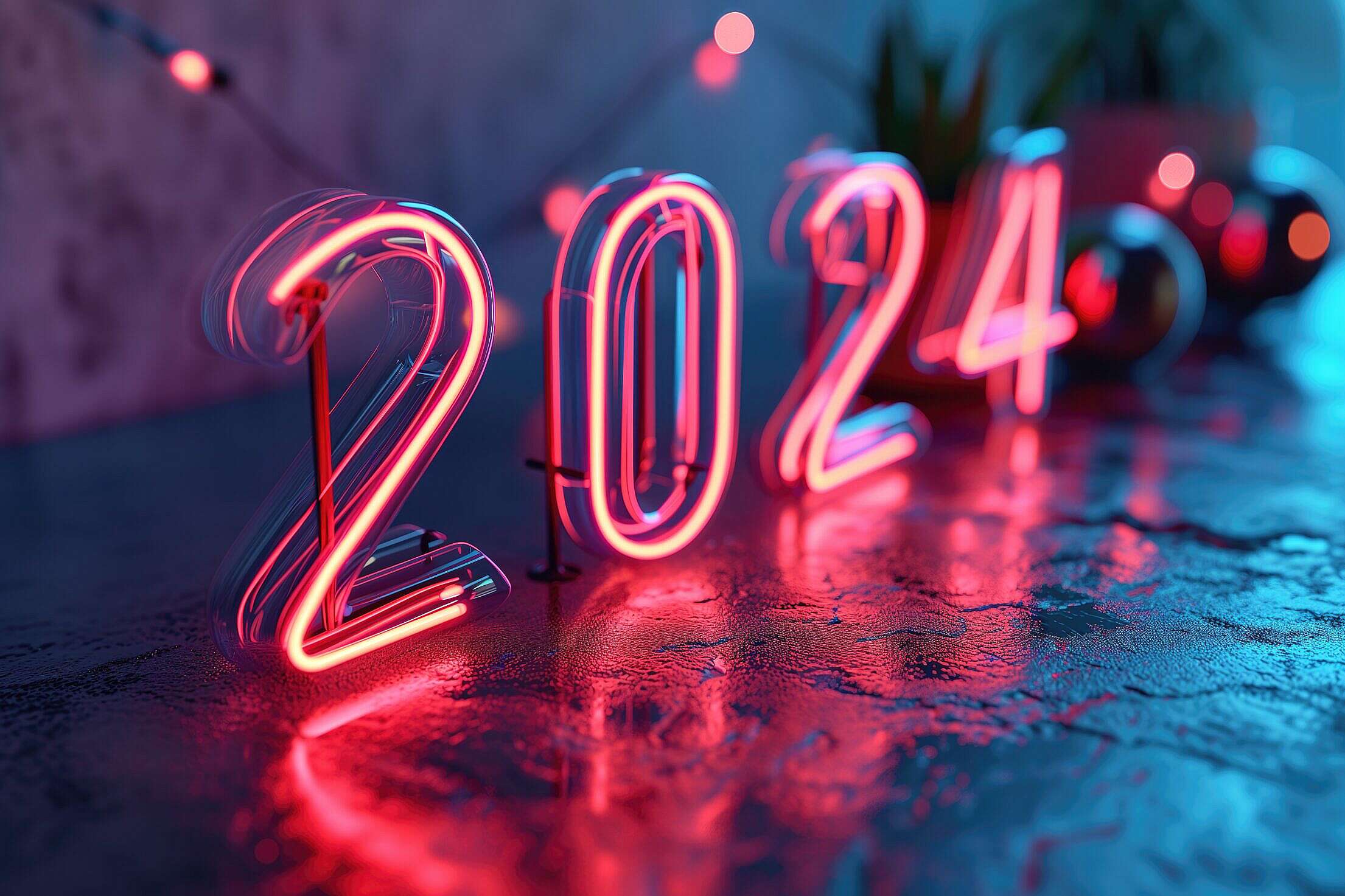 New Year 2024 Neon Sign Free Stock Photo Picjumbo   New Year 2024 Neon Sign Free Photo 2210x1473 