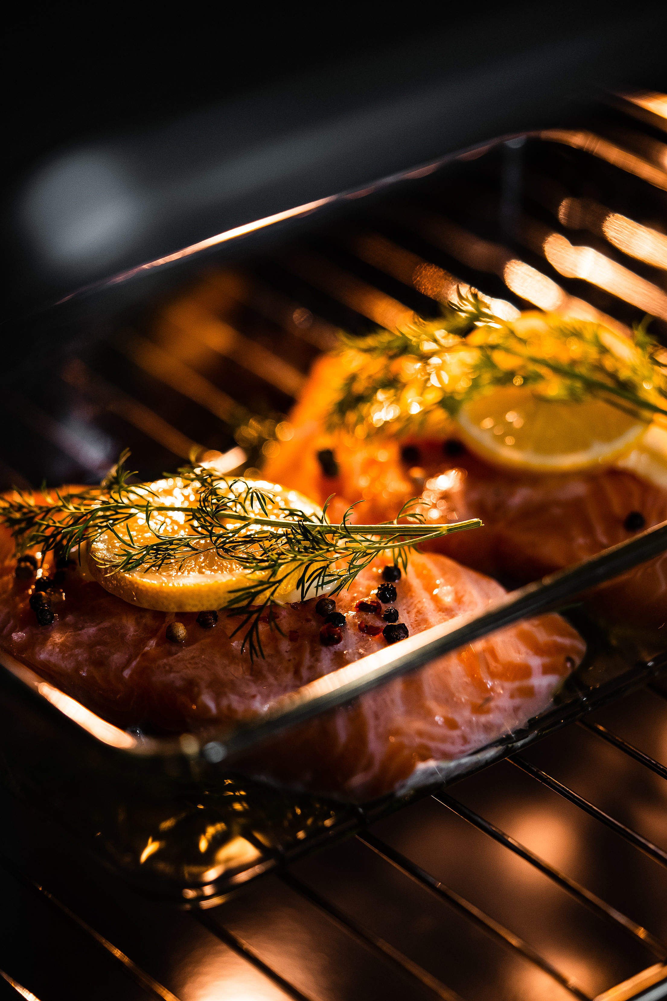 Oven Baking Salmon Fillets Free Stock Photo | picjumbo