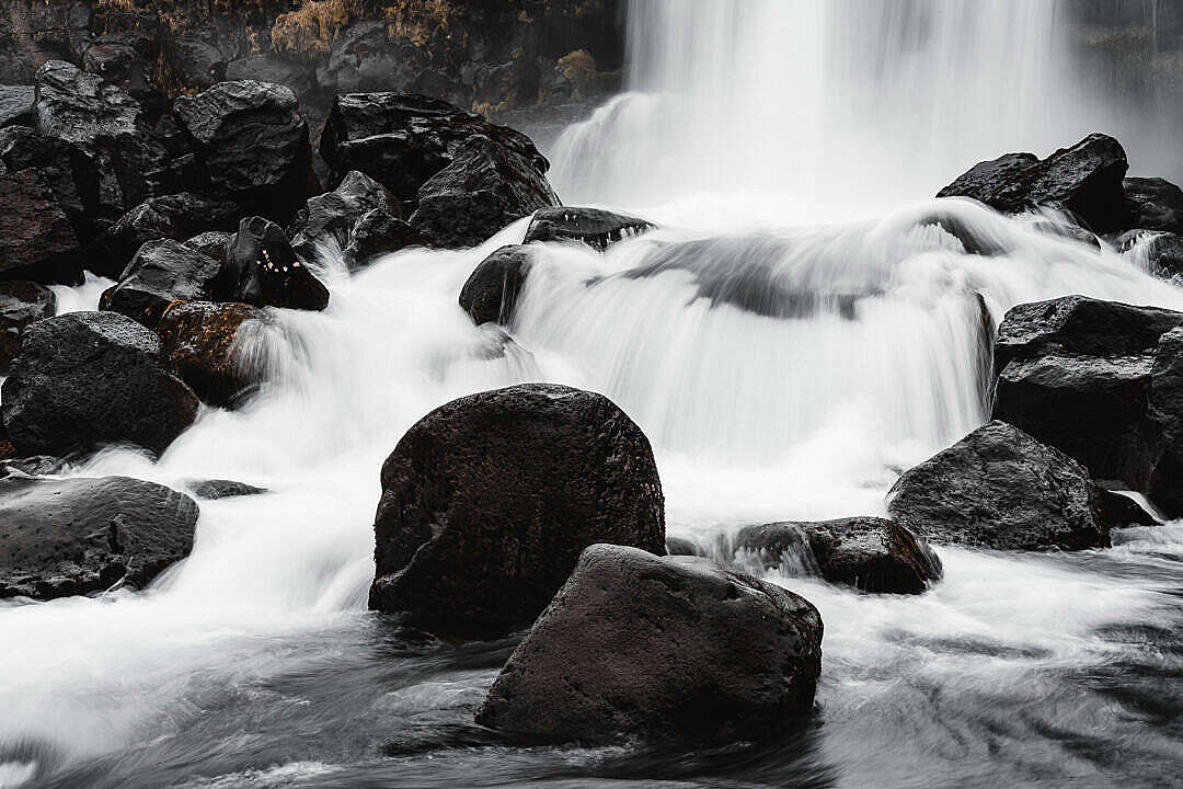 Download Öxarárfoss Waterfall Close Up FREE Stock Photo