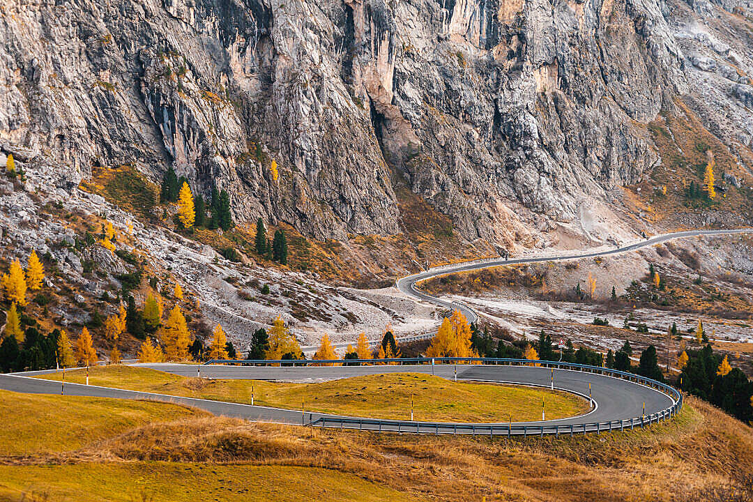 Passo Gardena in Dolomites, Italy