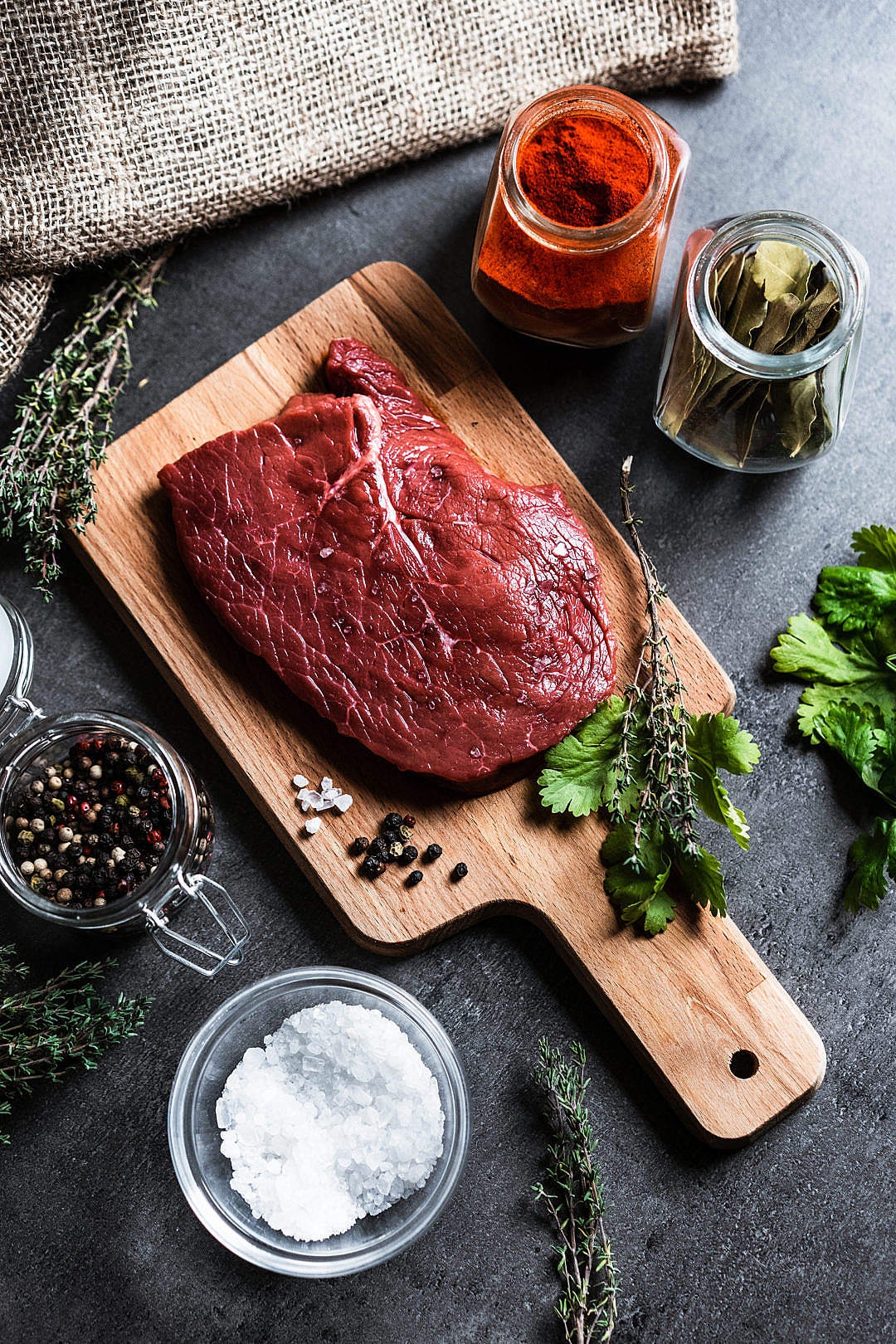 Download Perfect Beef Steak Vertical FREE Stock Photo