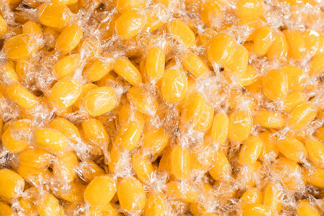 Download Pile of Yellow Sweet Bon Bons FREE Stock Photo